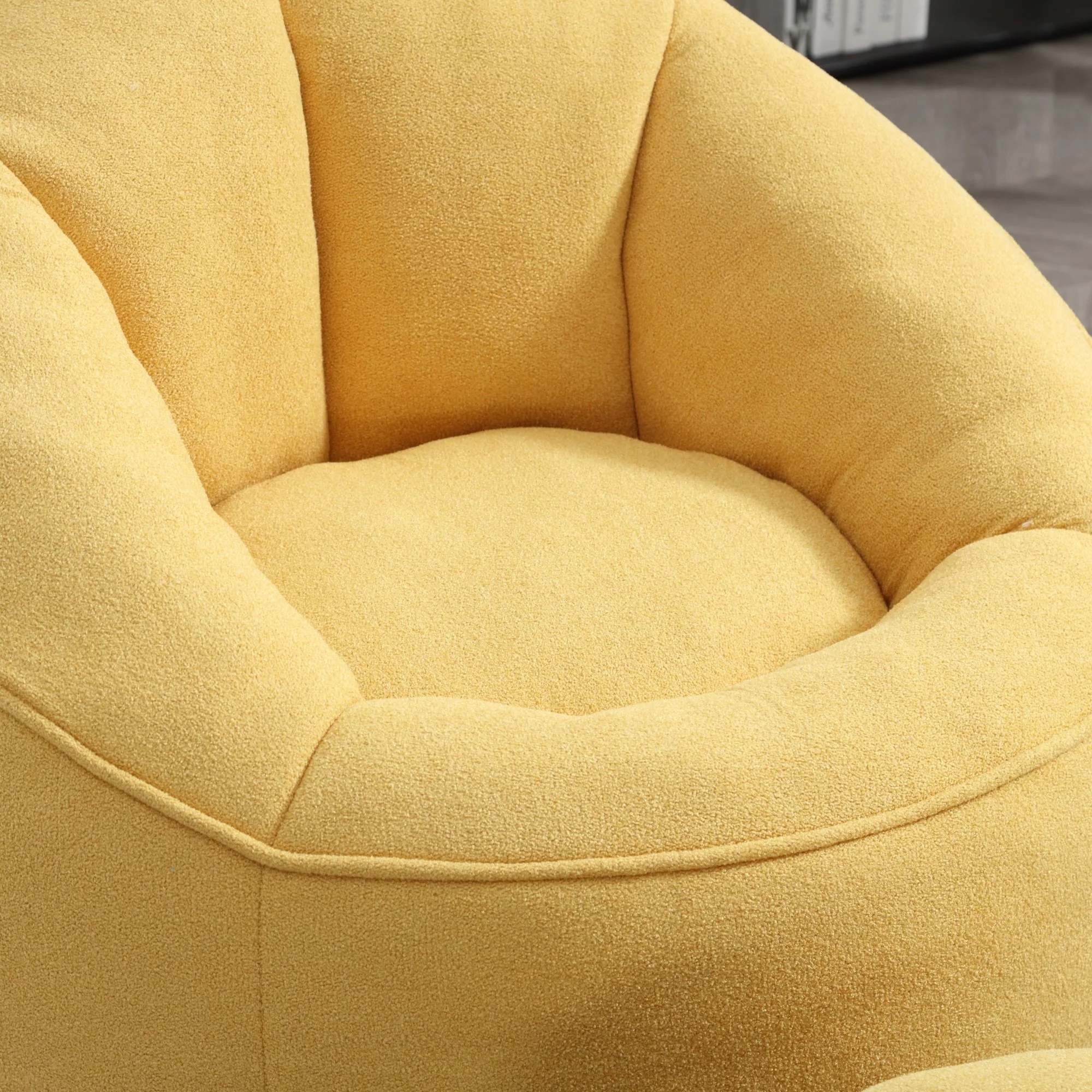 Bean Bag Sofa Chair with High-Pressure Foam and Footrest - Image 112