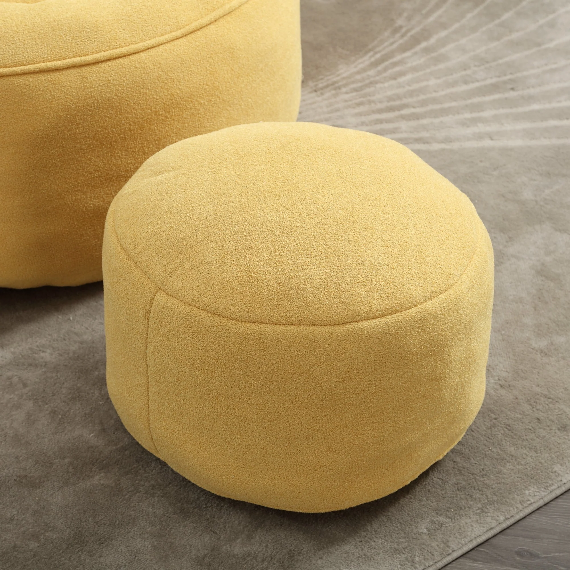 Bean Bag Sofa Chair with High-Pressure Foam and Footrest - Image 115