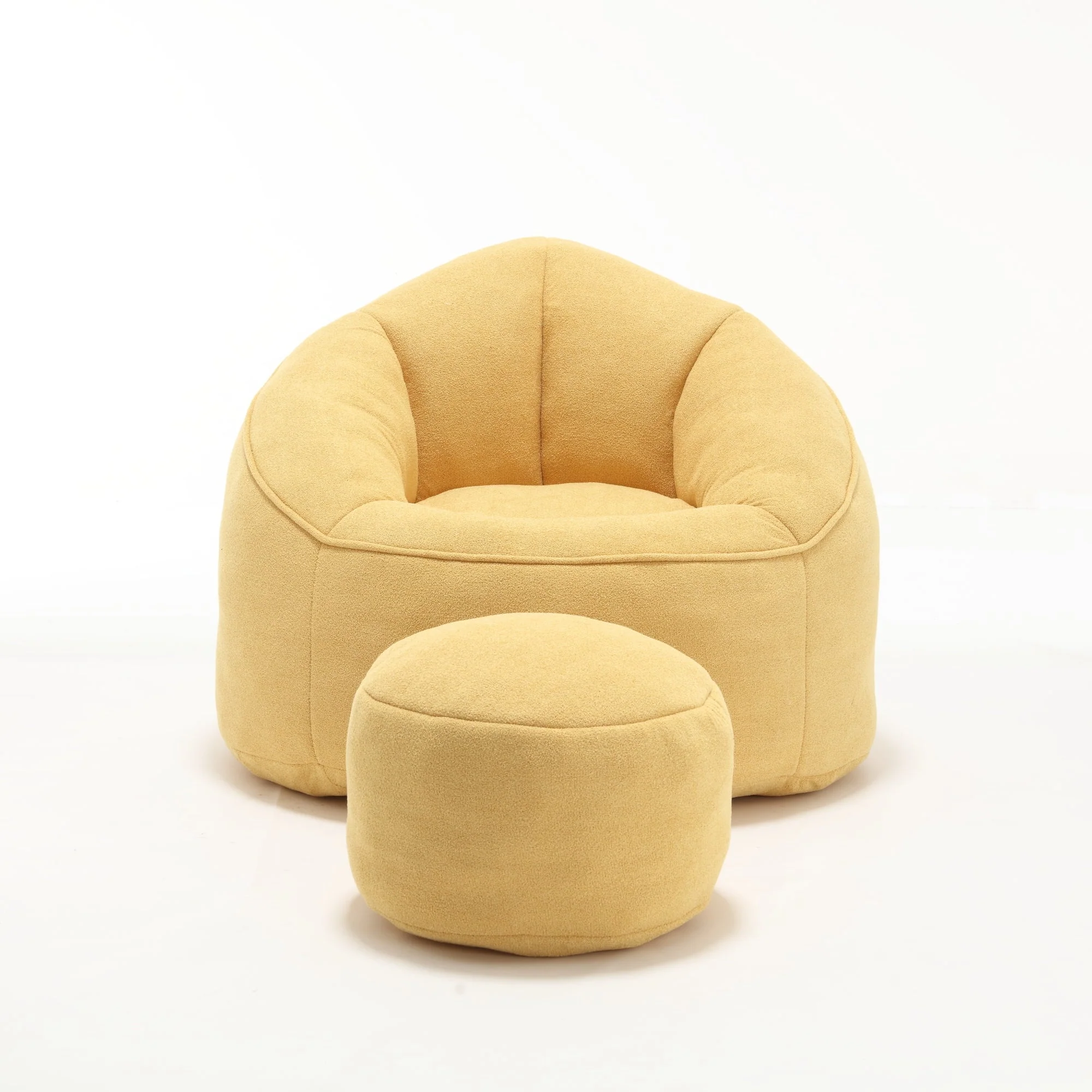 Bean Bag Sofa Chair with High-Pressure Foam and Footrest - Image 119