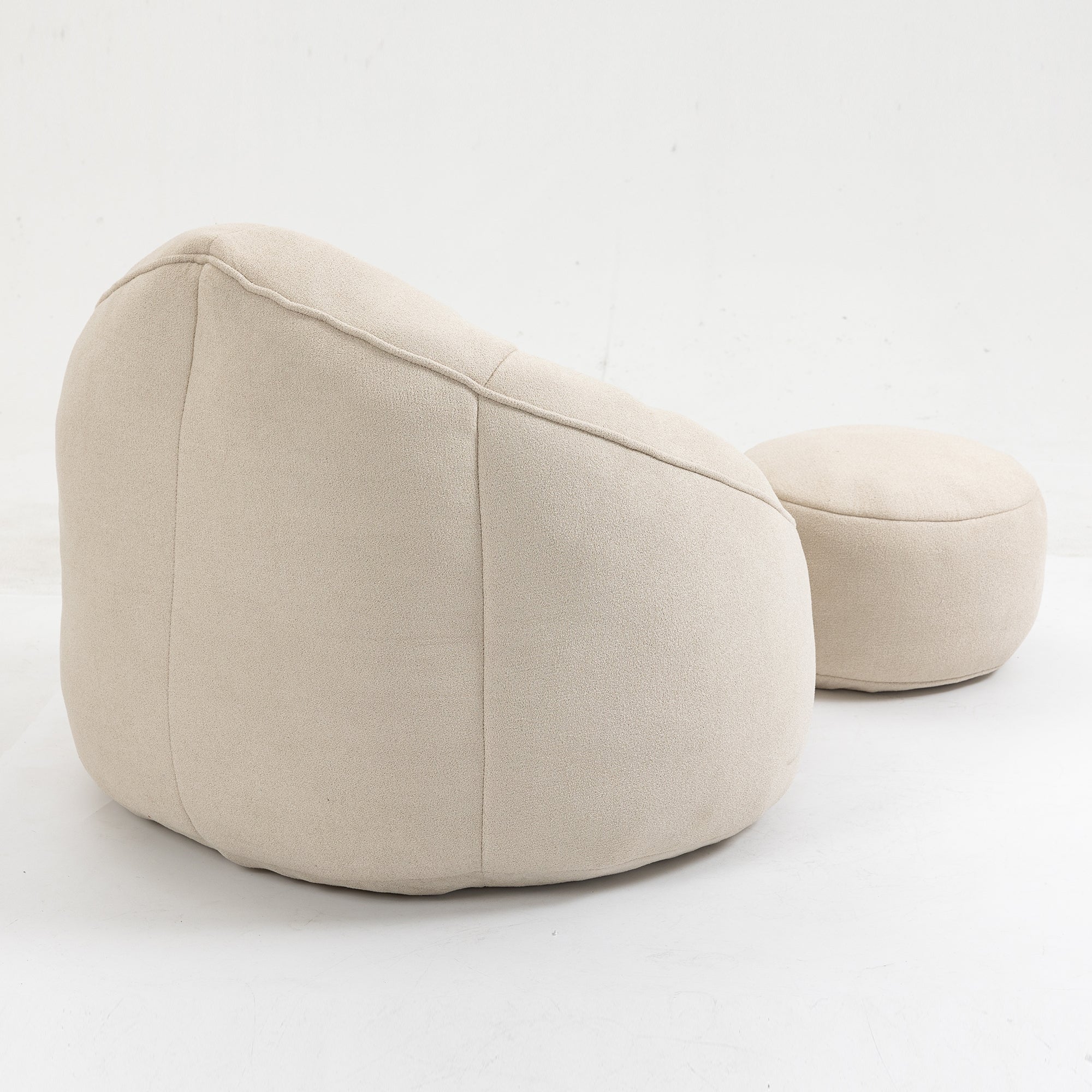 Bean Bag Sofa Chair with High-Pressure Foam and Footrest - Image 12