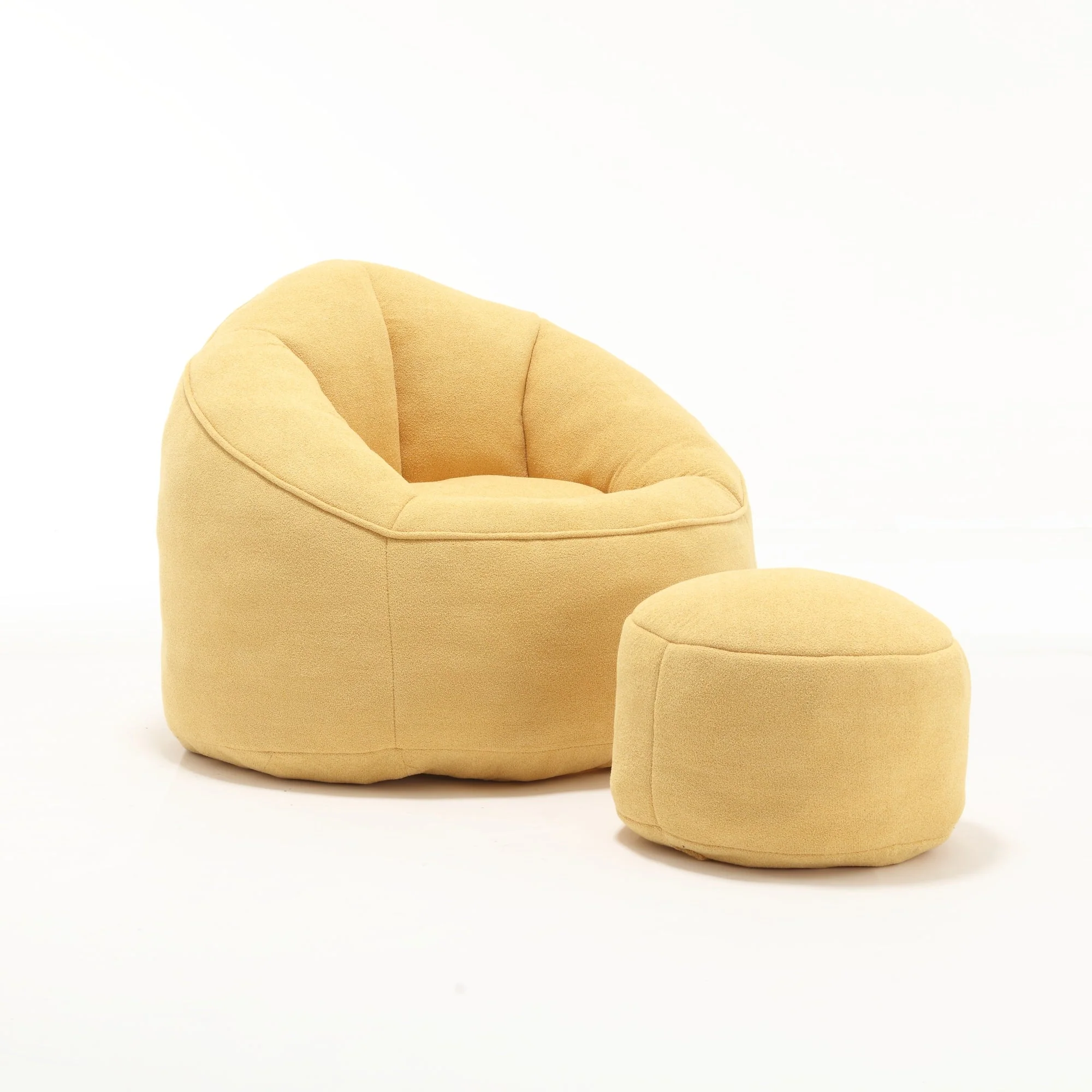 Bean Bag Sofa Chair with High-Pressure Foam and Footrest - Image 128
