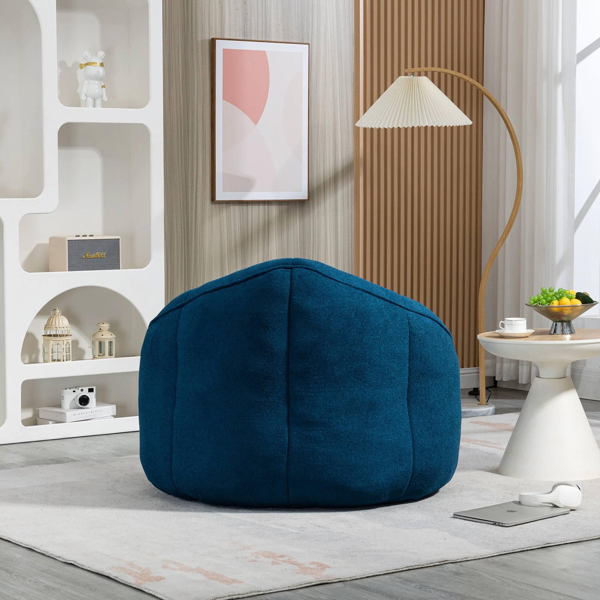 Bean Bag Sofa Chair with High-Pressure Foam and Footrest - Image 139