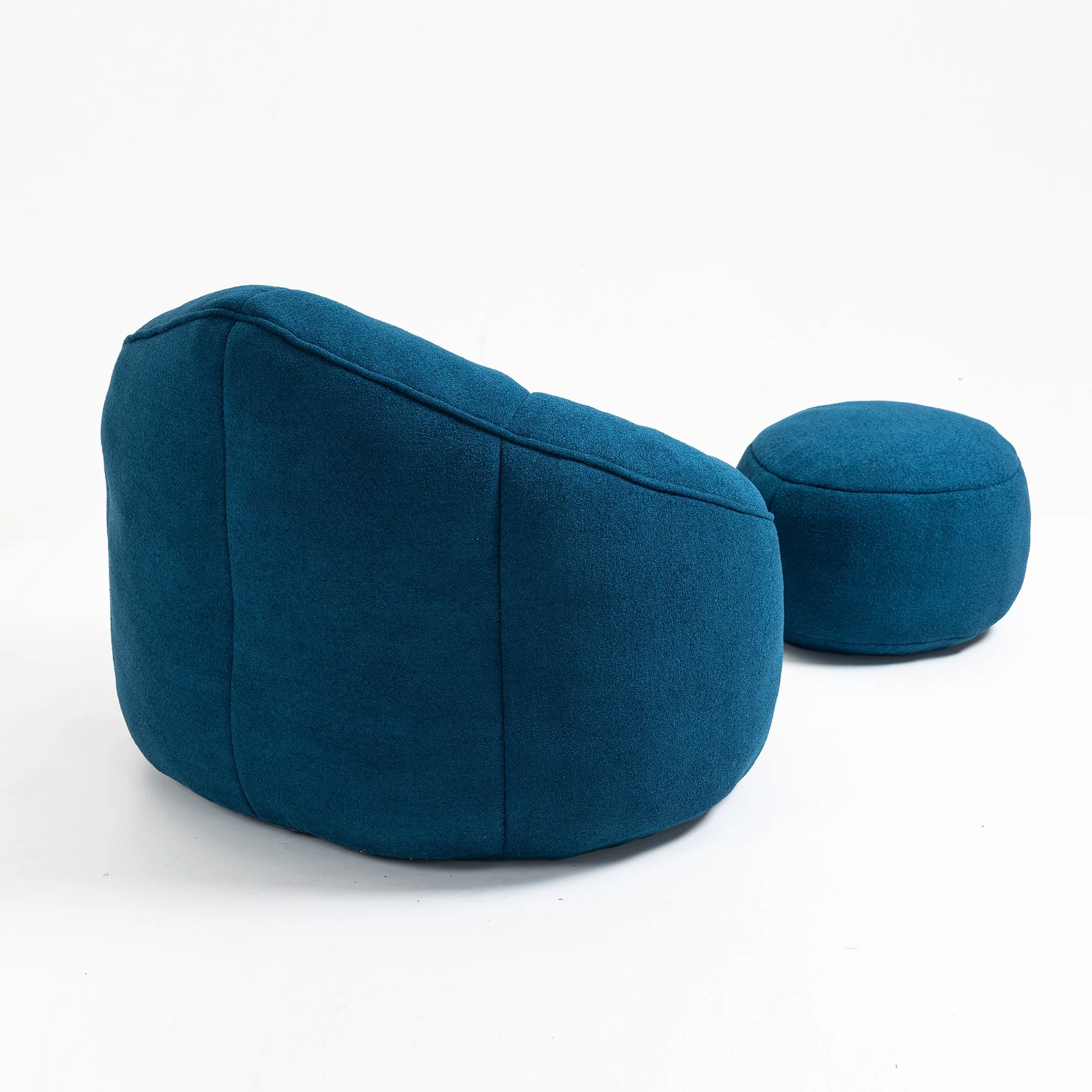 Bean Bag Sofa Chair with High-Pressure Foam and Footrest - Image 143