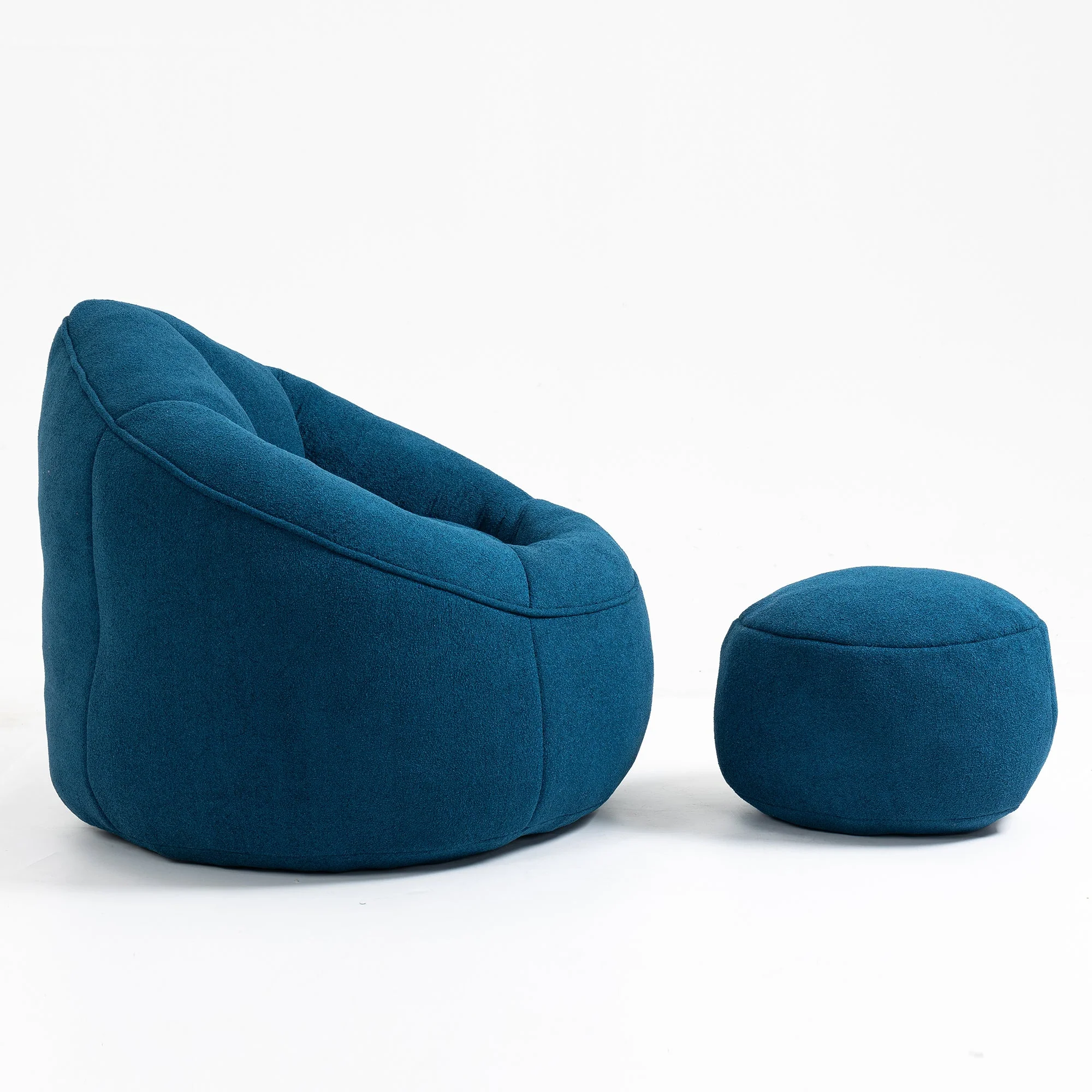 Bean Bag Sofa Chair with High-Pressure Foam and Footrest - Image 149