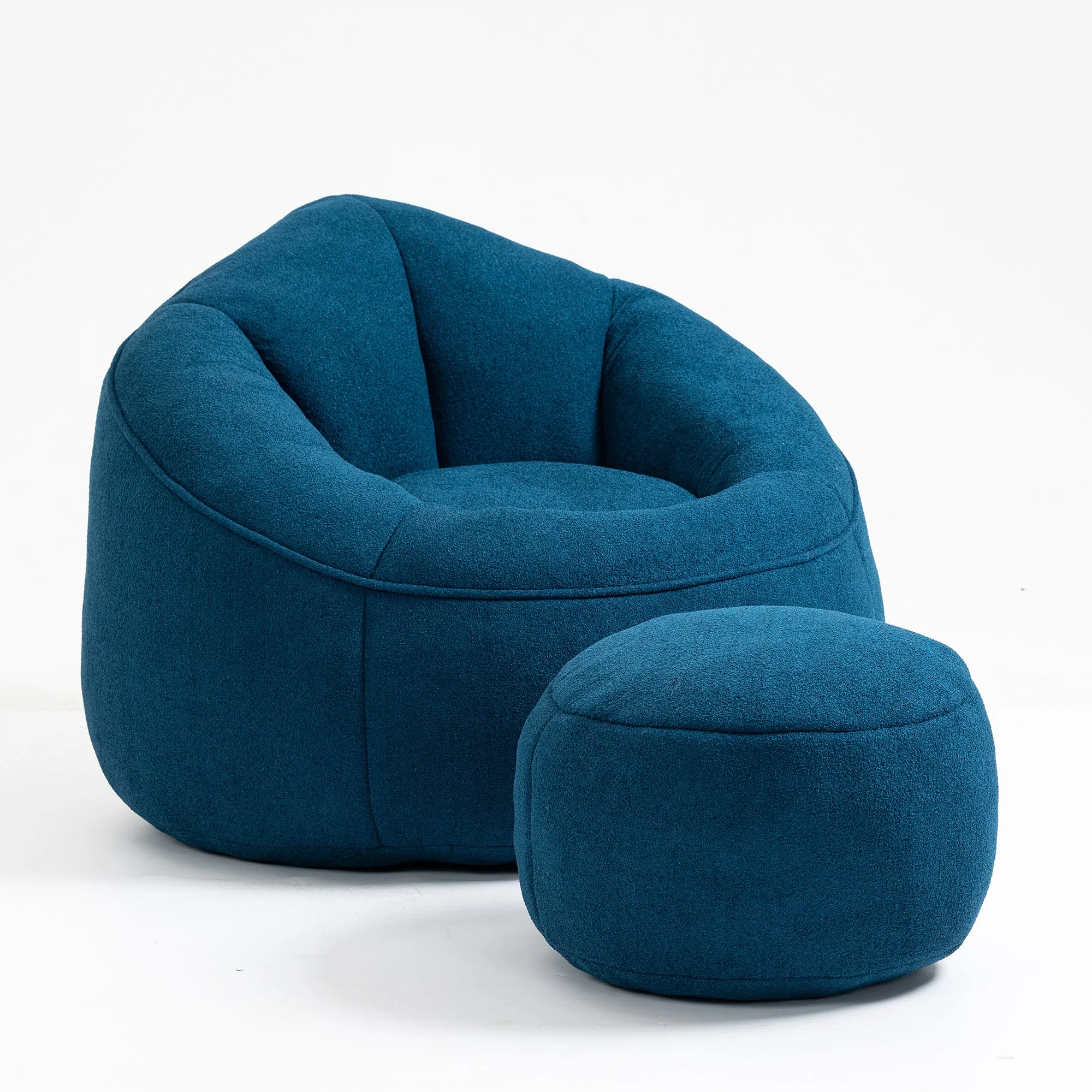 Bean Bag Sofa Chair with High-Pressure Foam and Footrest - Image 150