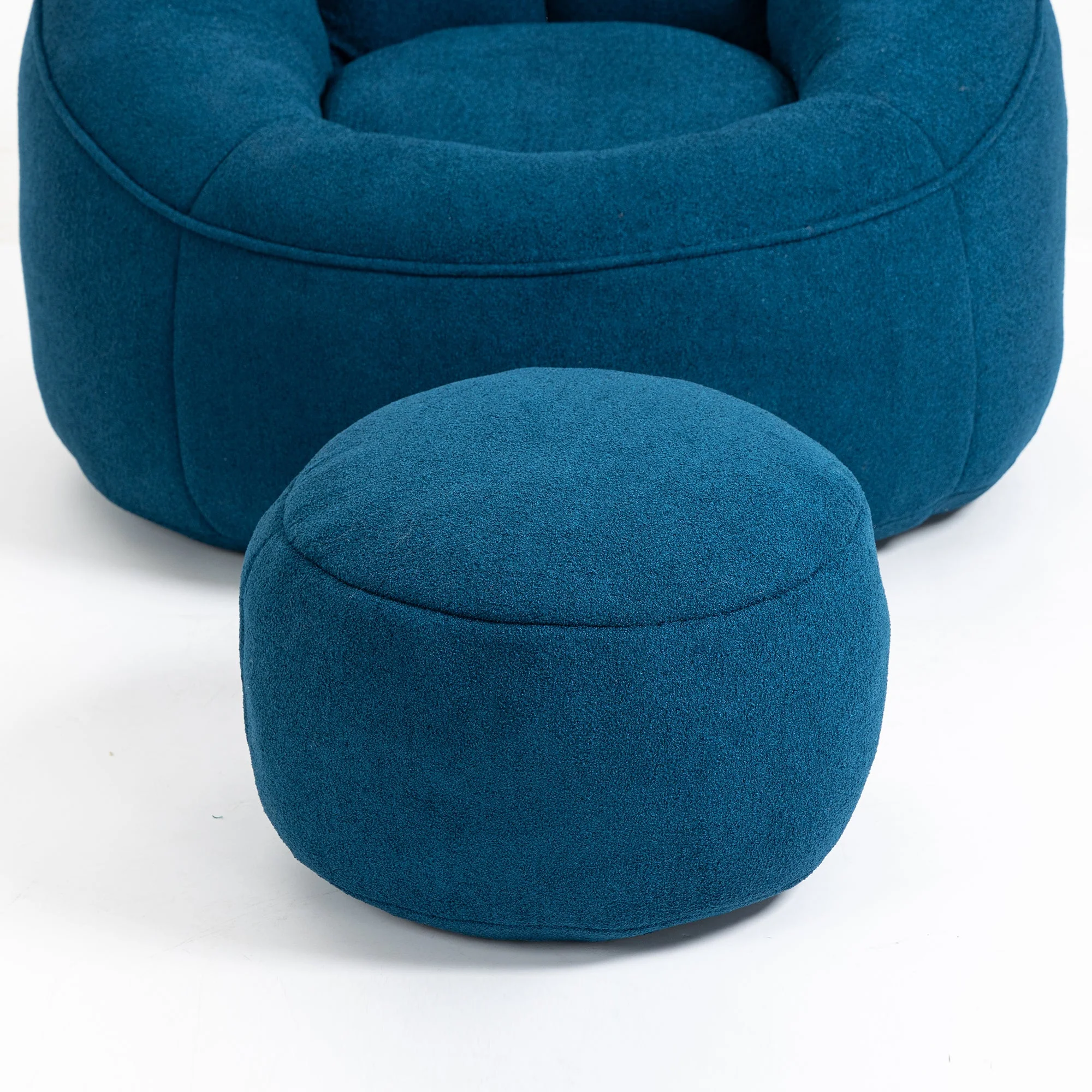 Bean Bag Sofa Chair with High-Pressure Foam and Footrest - Image 153