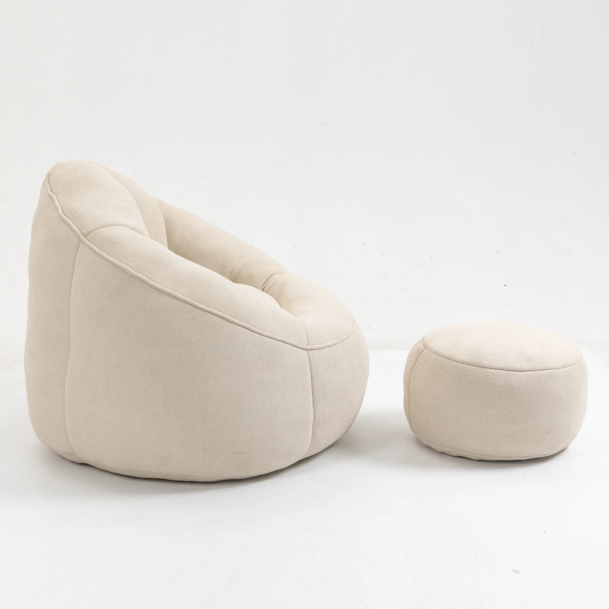 Bean Bag Sofa Chair with High-Pressure Foam and Footrest - Image 16