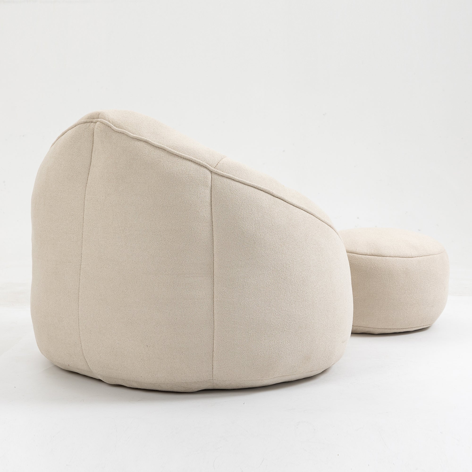 Bean Bag Sofa Chair with High-Pressure Foam and Footrest - Image 17