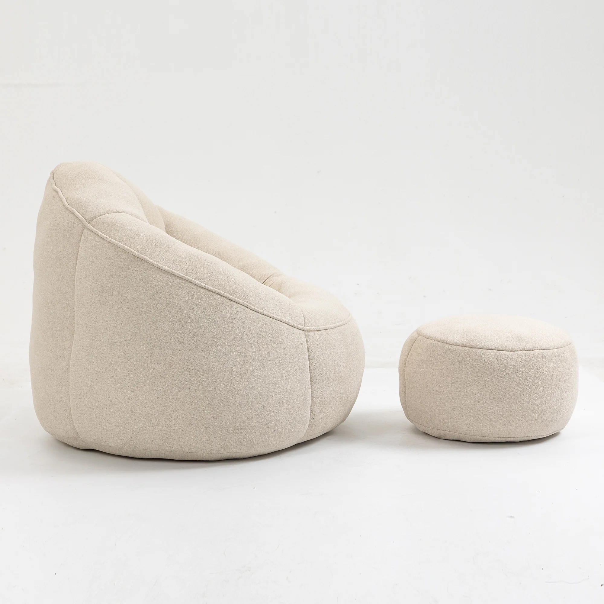 Bean Bag Sofa Chair with High-Pressure Foam and Footrest - Image 20