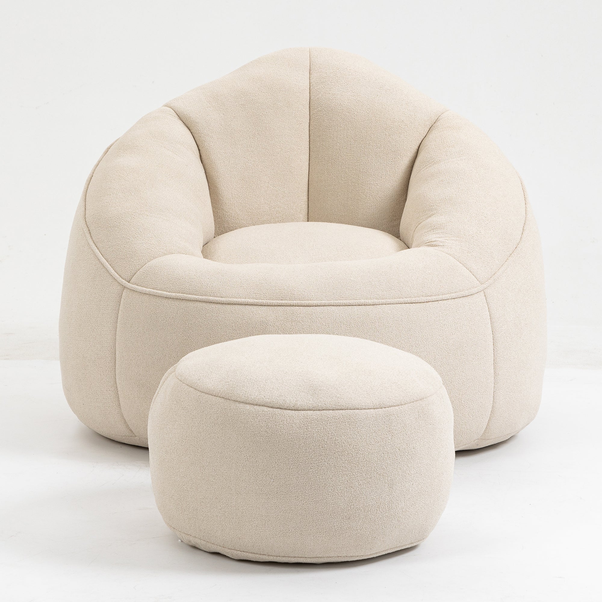 Bean Bag Sofa Chair with High-Pressure Foam and Footrest - Image 25