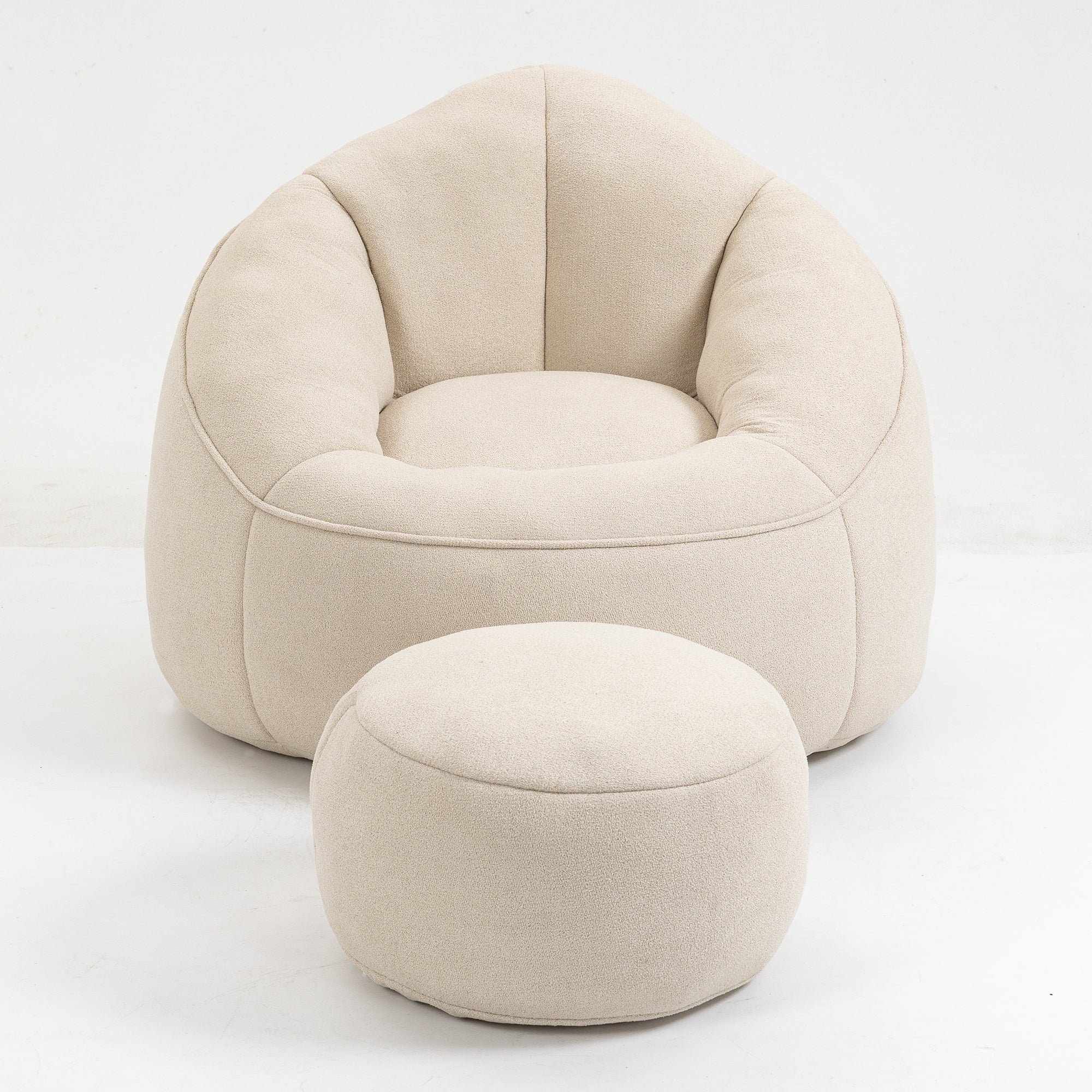 Bean Bag Sofa Chair with High-Pressure Foam and Footrest - Image 26
