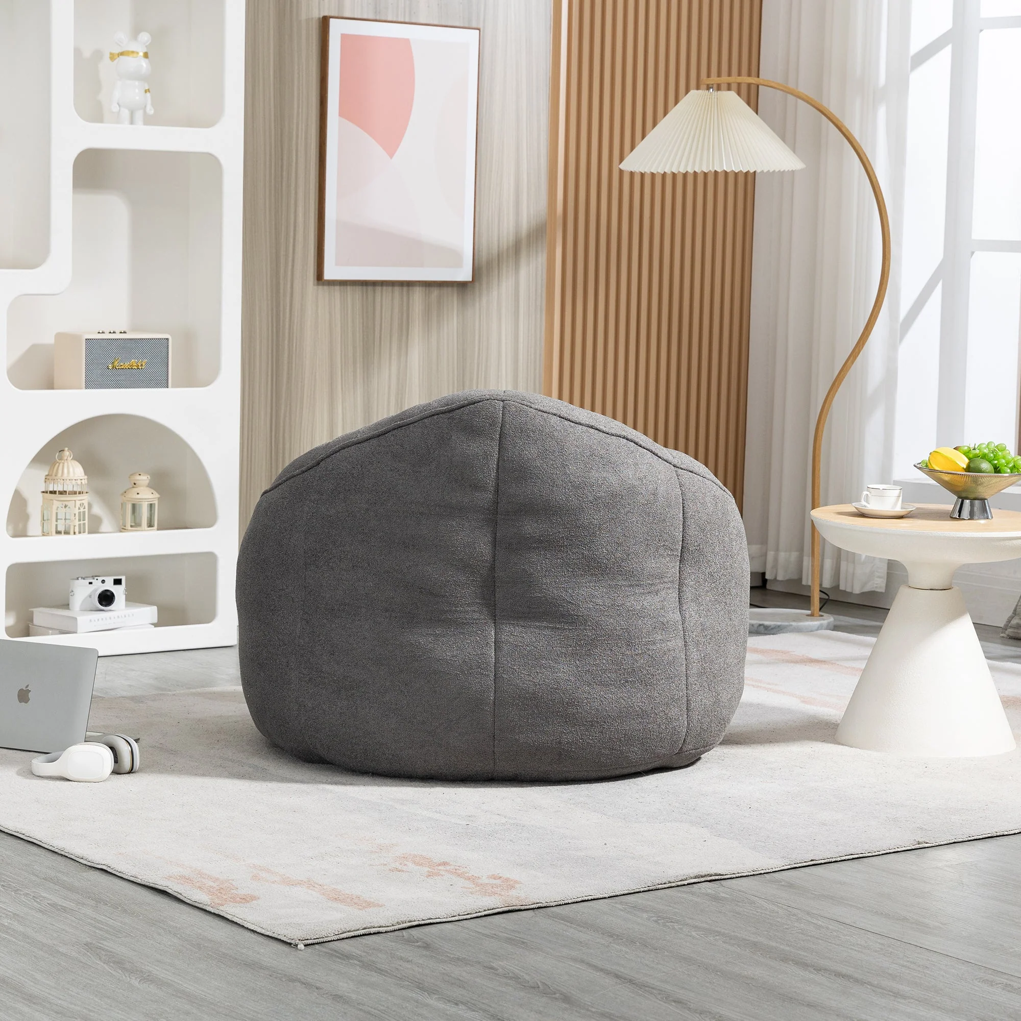 Bean Bag Sofa Chair with High-Pressure Foam and Footrest - Image 33