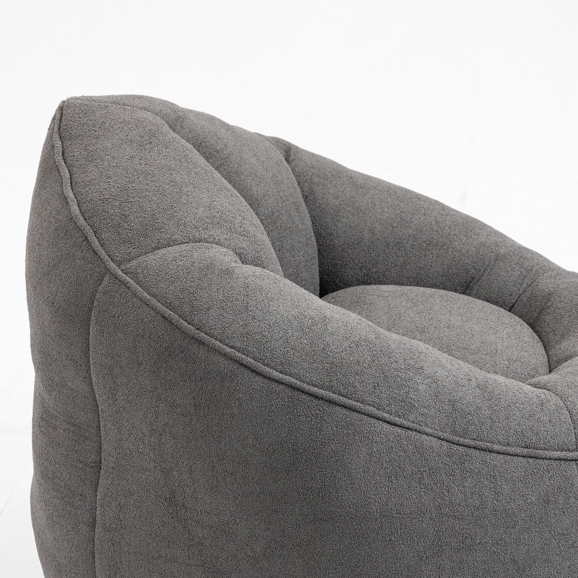 Bean Bag Sofa Chair with High-Pressure Foam and Footrest - Image 38