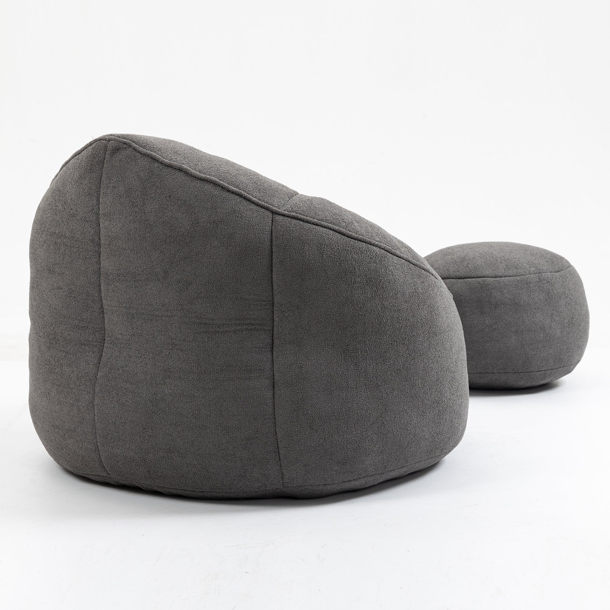 Bean Bag Sofa Chair with High-Pressure Foam and Footrest - Image 39