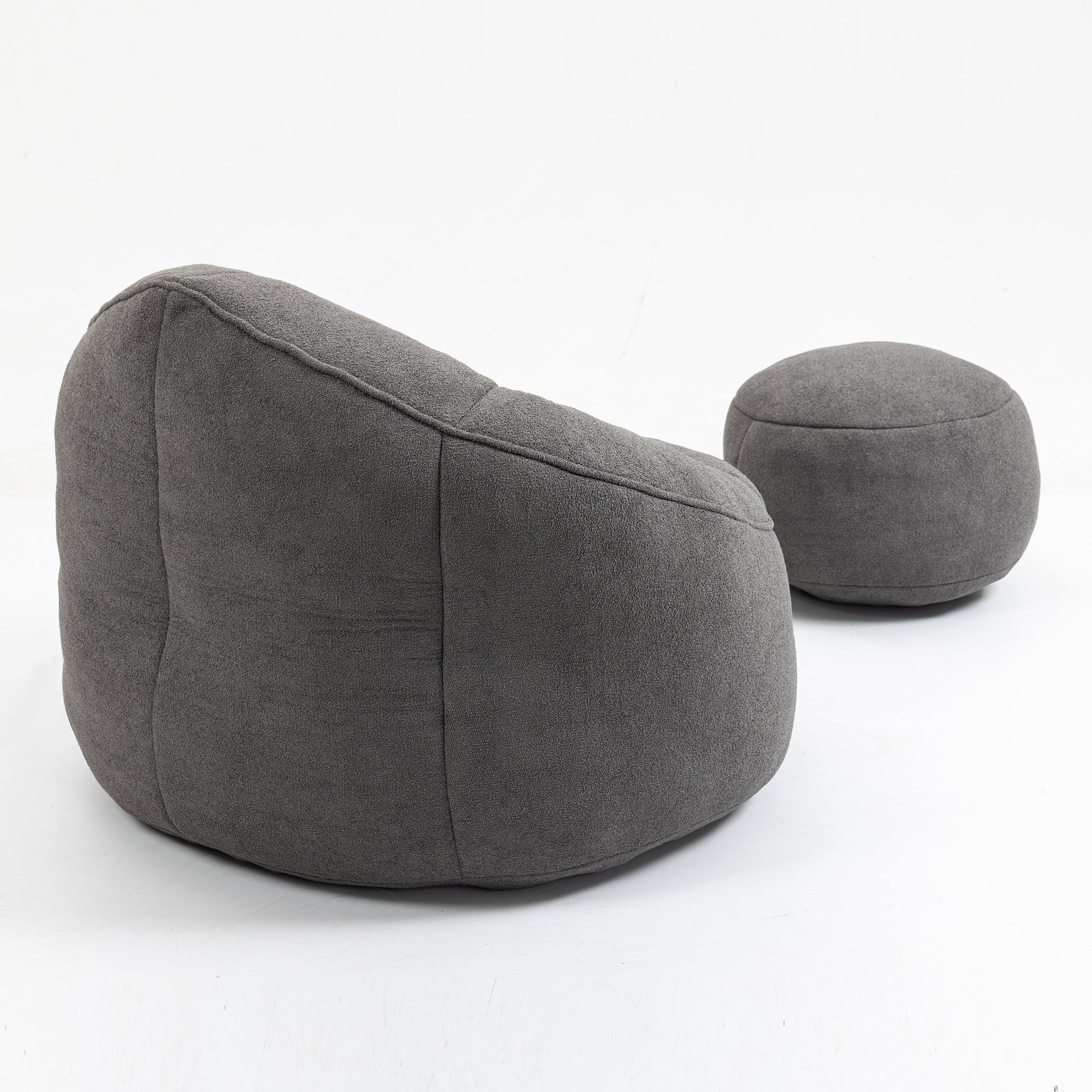 Bean Bag Sofa Chair with High-Pressure Foam and Footrest - Image 41