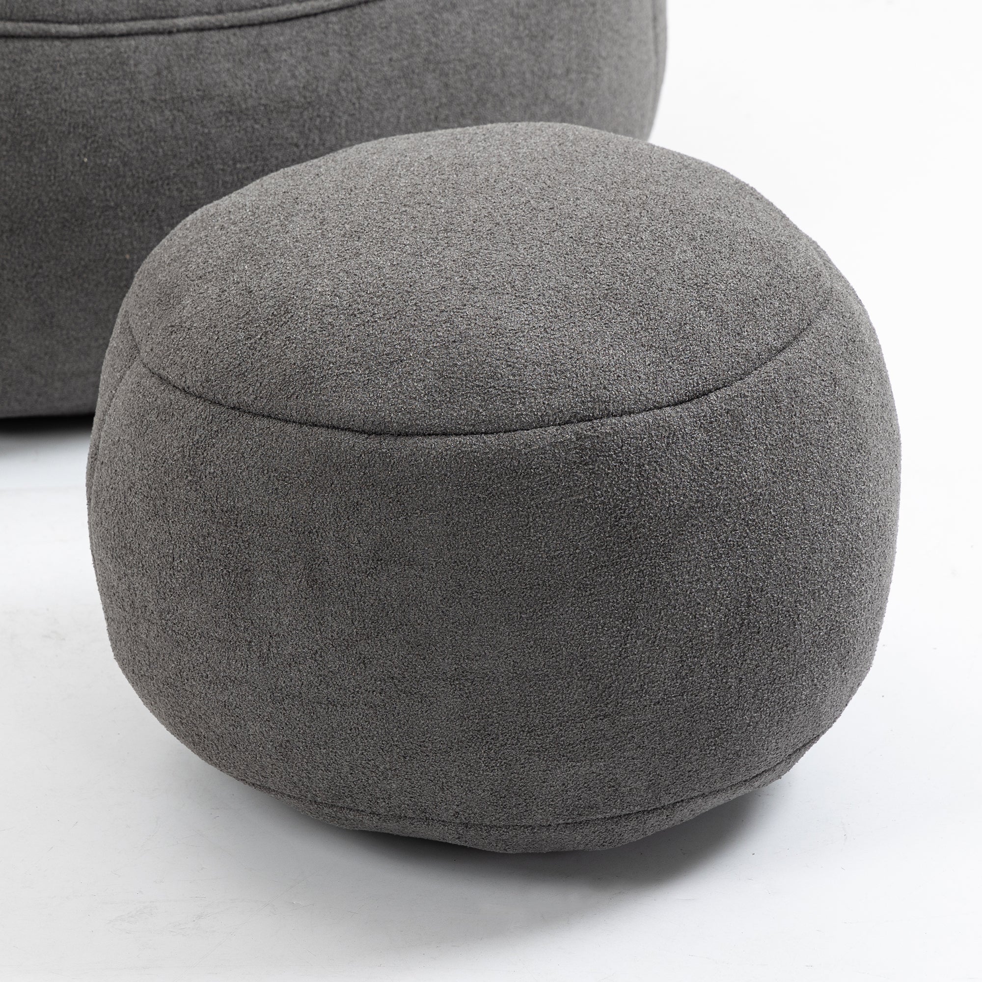 Bean Bag Sofa Chair with High-Pressure Foam and Footrest - Image 46
