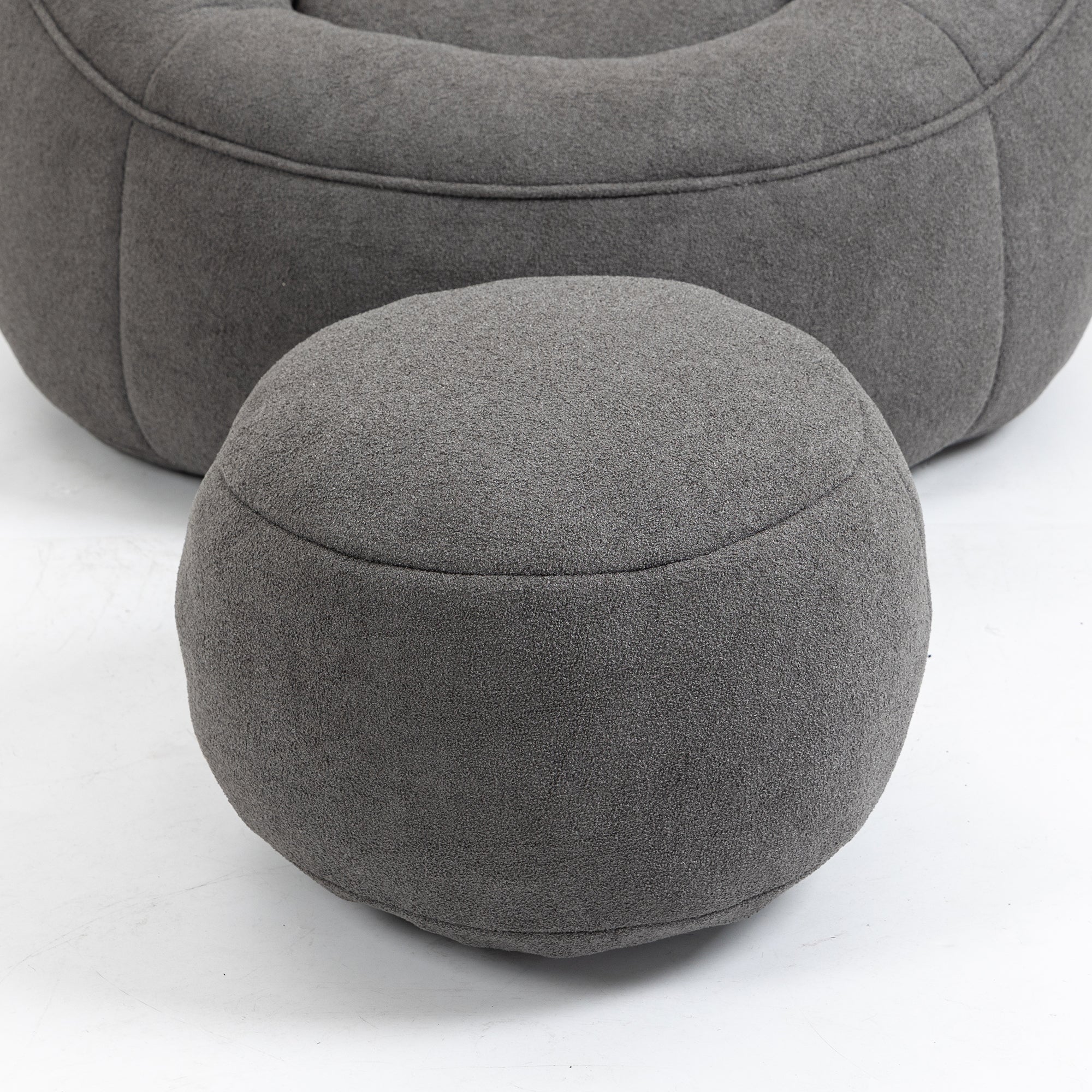 Bean Bag Sofa Chair with High-Pressure Foam and Footrest - Image 47