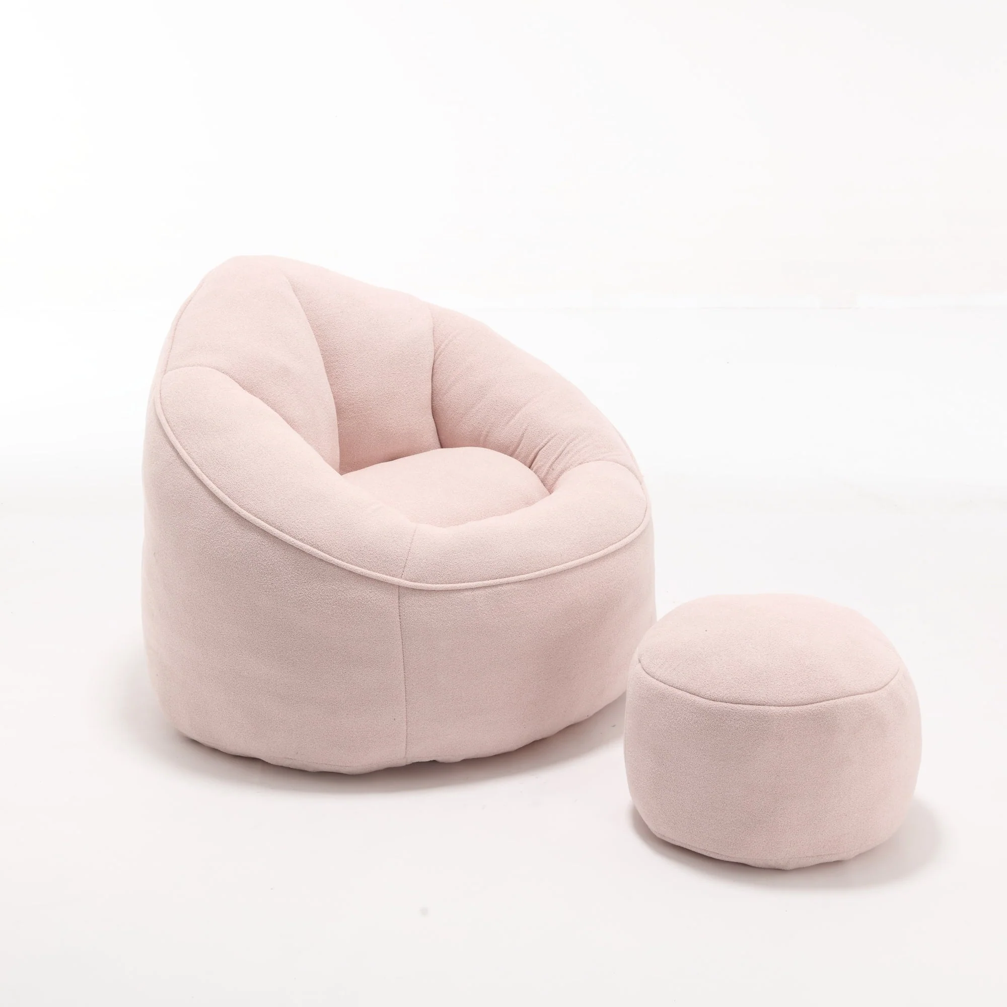 Bean Bag Sofa Chair with High-Pressure Foam and Footrest - Image 50