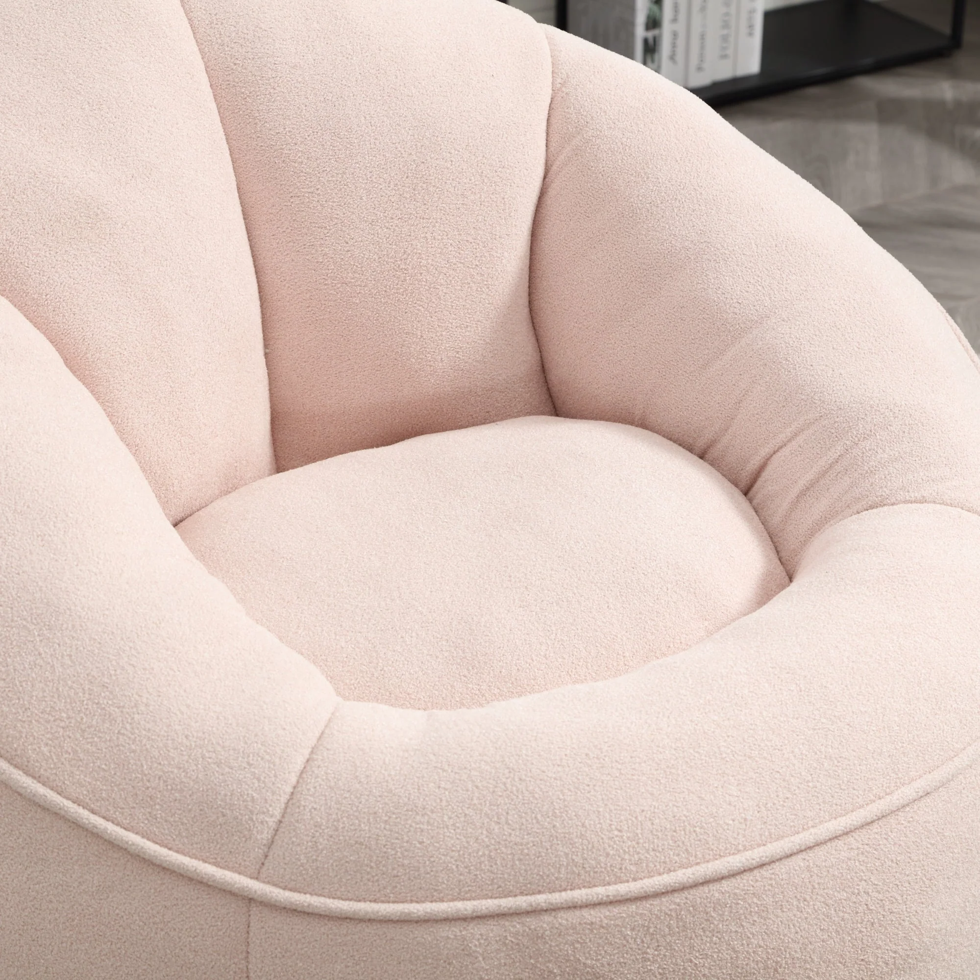 Bean Bag Sofa Chair with High-Pressure Foam and Footrest - Image 59