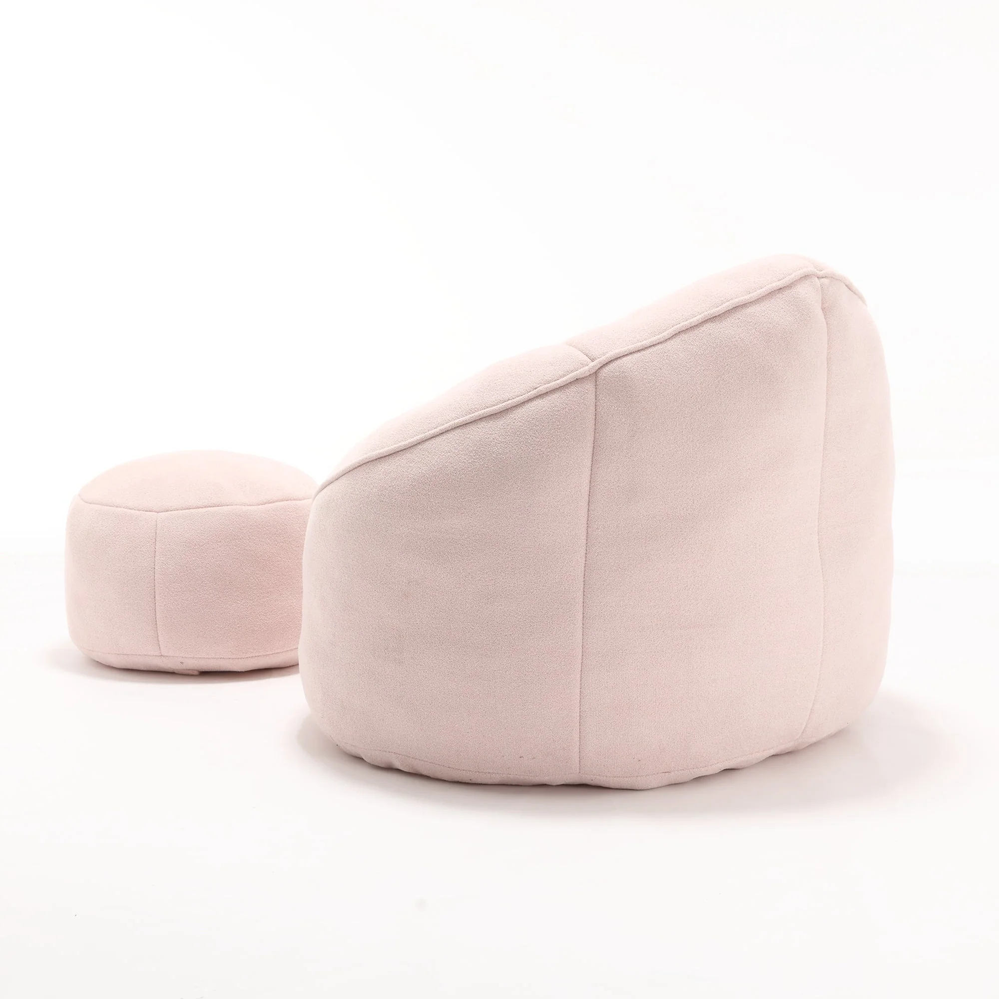 Bean Bag Sofa Chair with High-Pressure Foam and Footrest - Image 68
