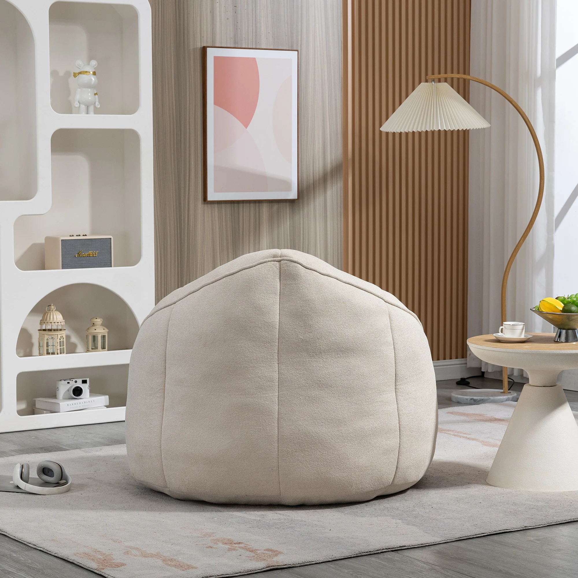 Bean Bag Sofa Chair with High-Pressure Foam and Footrest - Image 7
