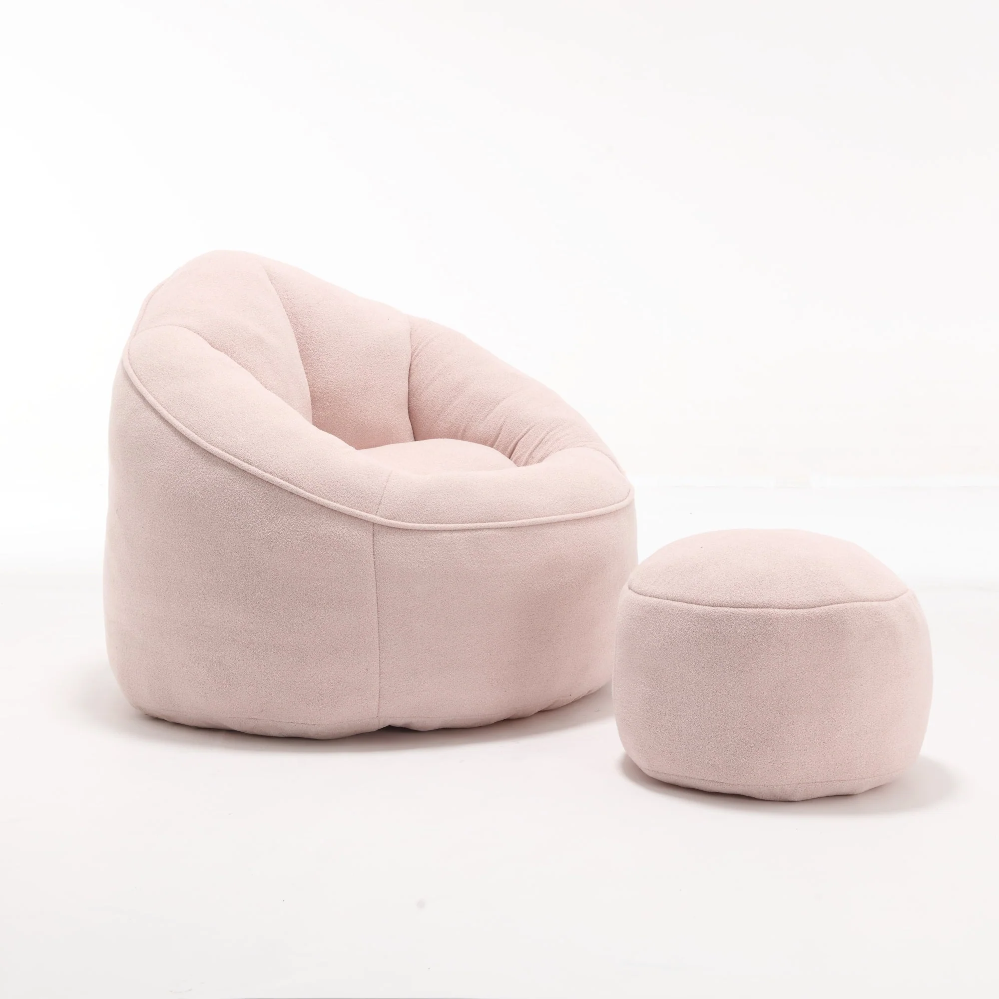 Bean Bag Sofa Chair with High-Pressure Foam and Footrest - Image 75