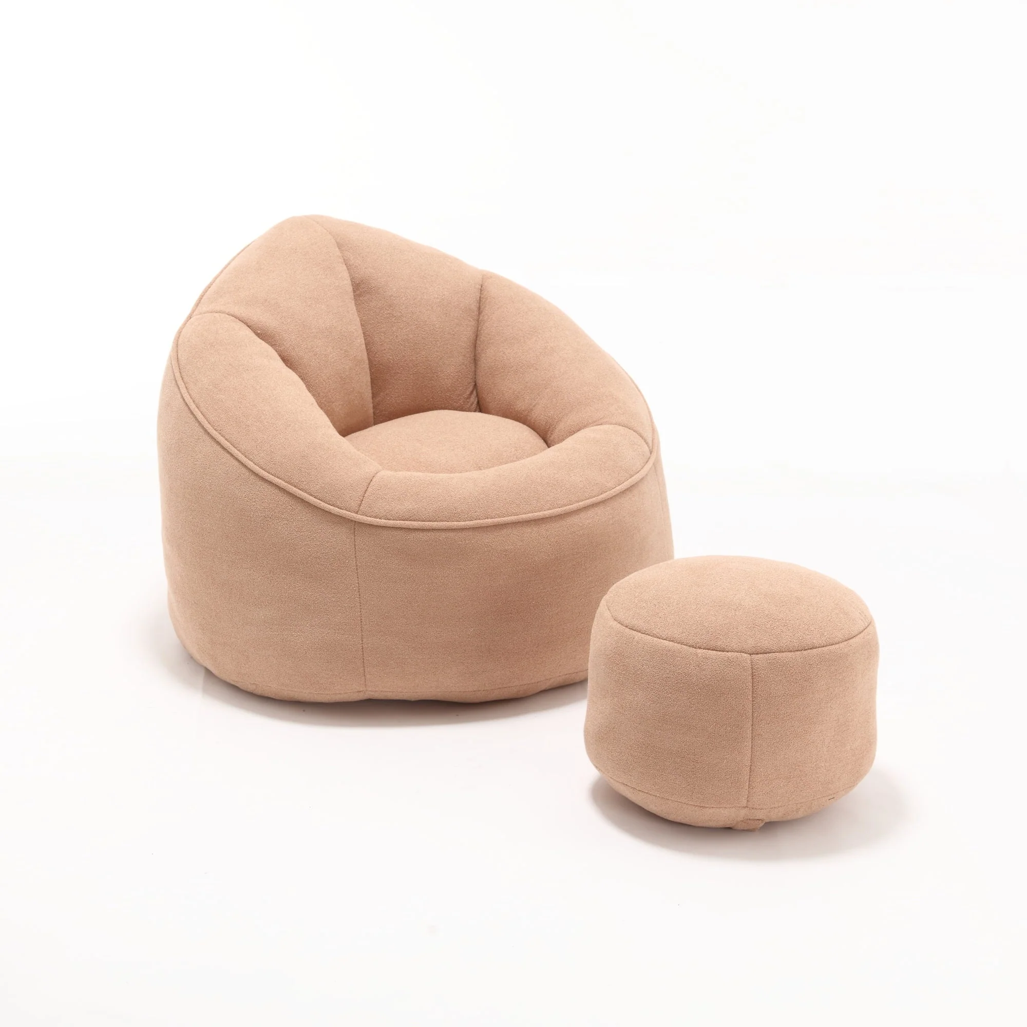Bean Bag Sofa Chair with High-Pressure Foam and Footrest - Image 77