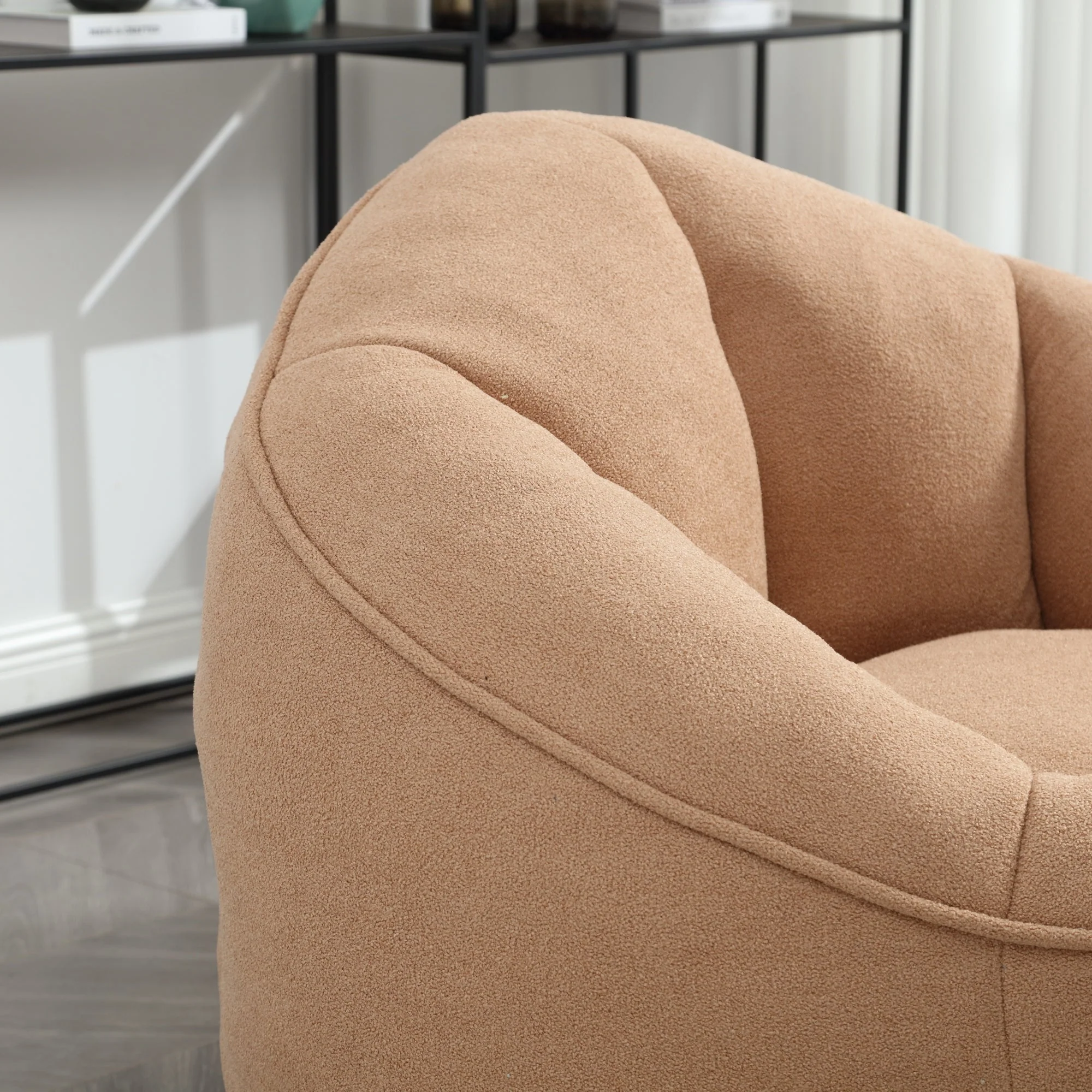 Bean Bag Sofa Chair with High-Pressure Foam and Footrest - Image 93