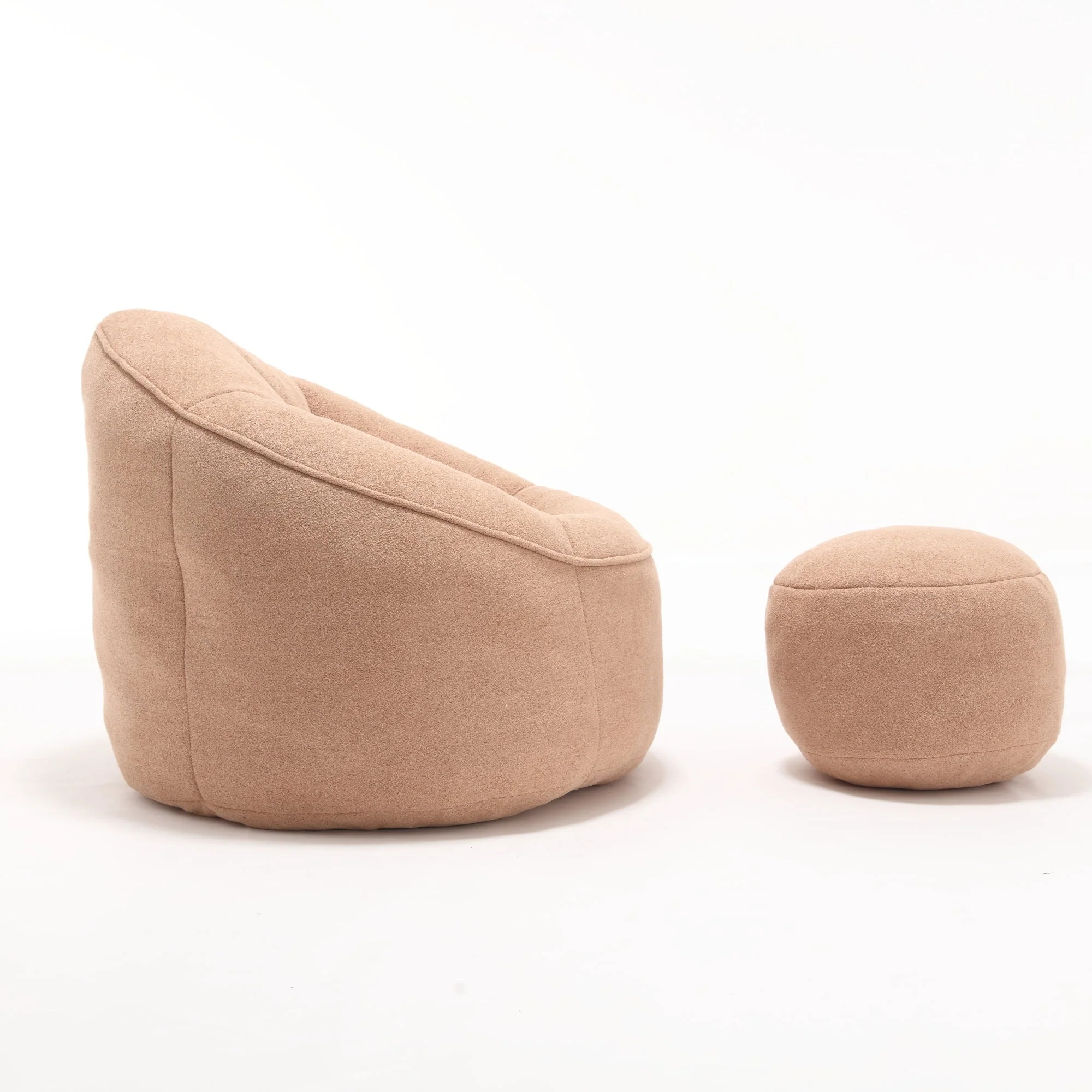 Bean Bag Sofa Chair with High-Pressure Foam and Footrest - Image 97