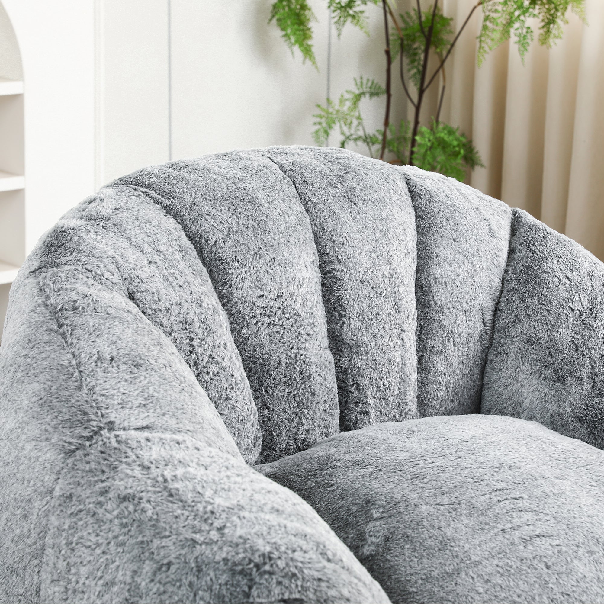 Beanbag Sofa Chair with Armrests Stuffed with High-Density Foam - Image 22