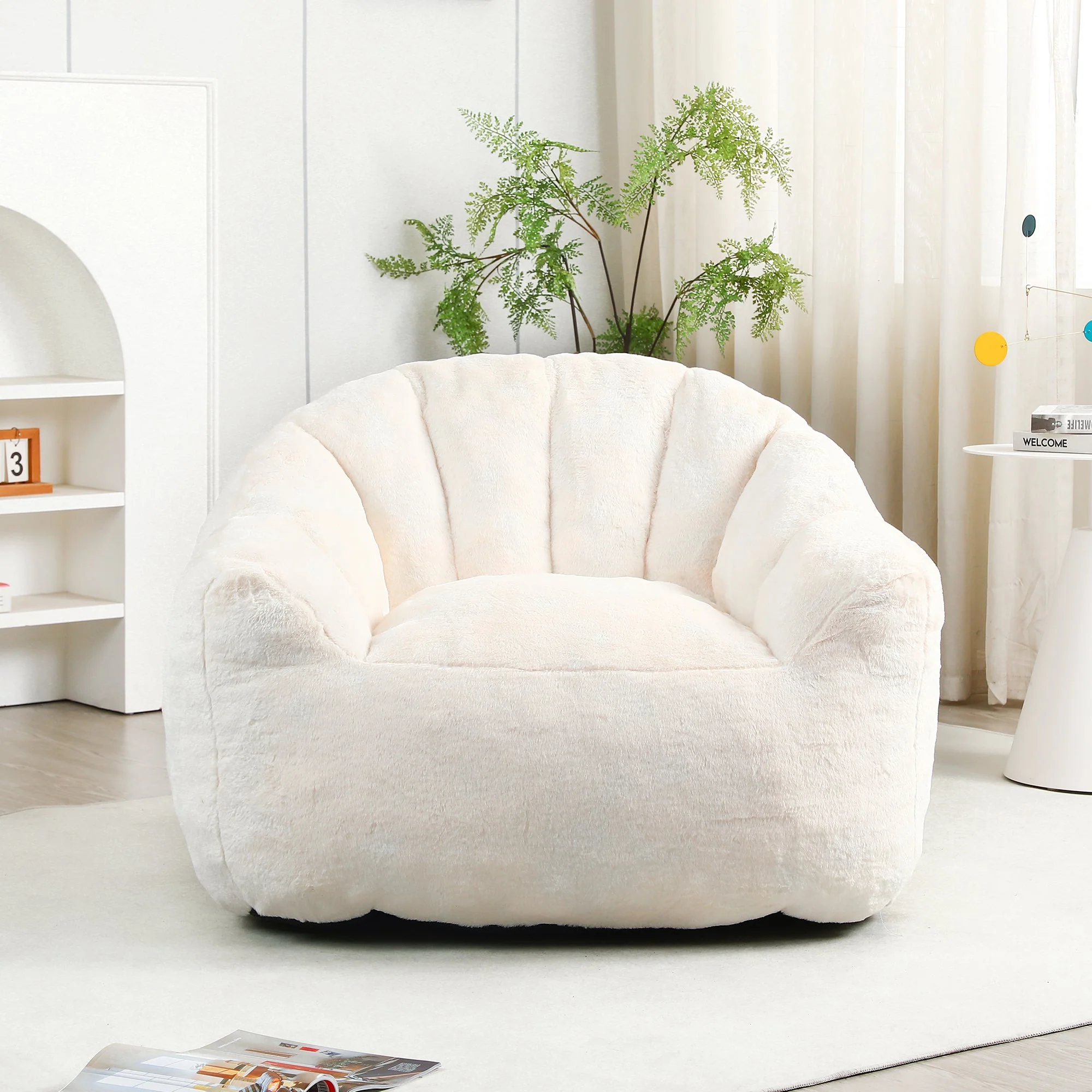 Beanbag Sofa Chair with Armrests Stuffed with High-Density Foam - Image 31