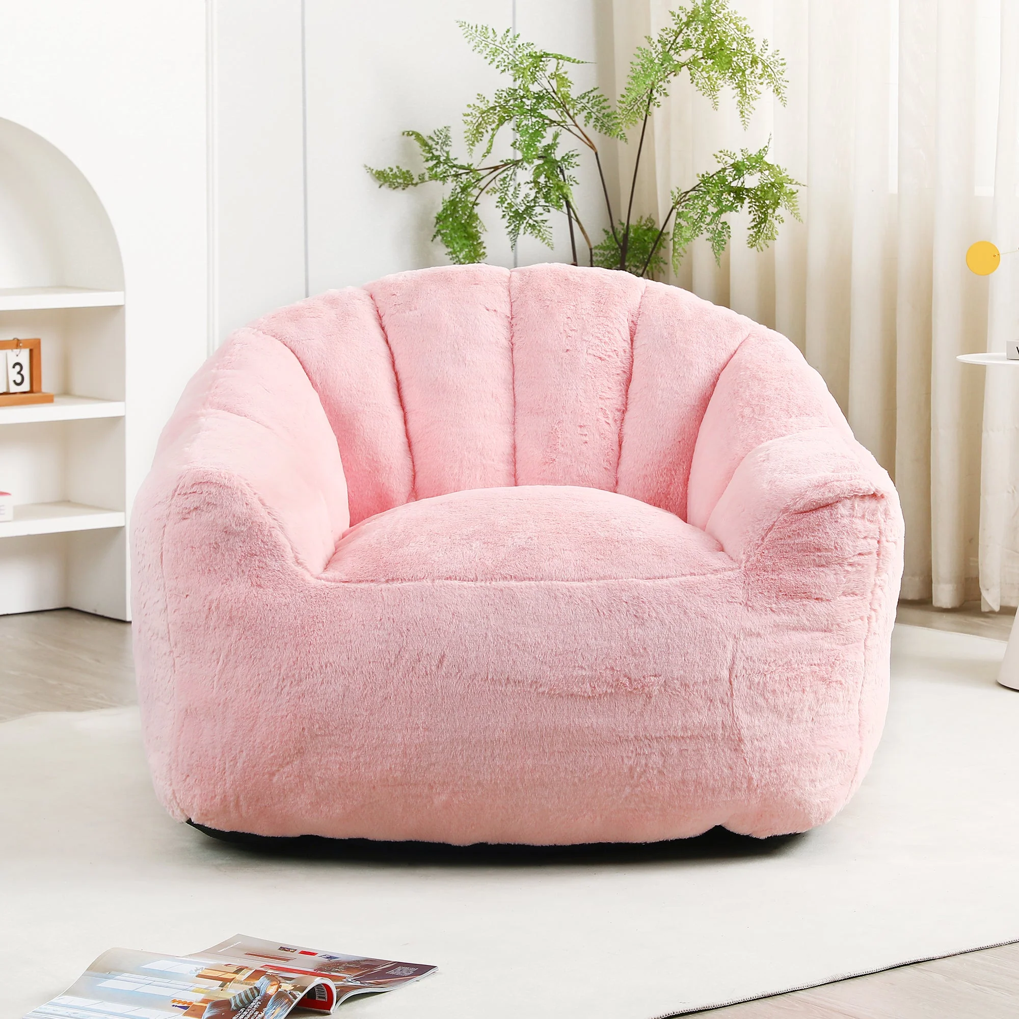 Beanbag Sofa Chair with Armrests Stuffed with High-Density Foam - Image 45