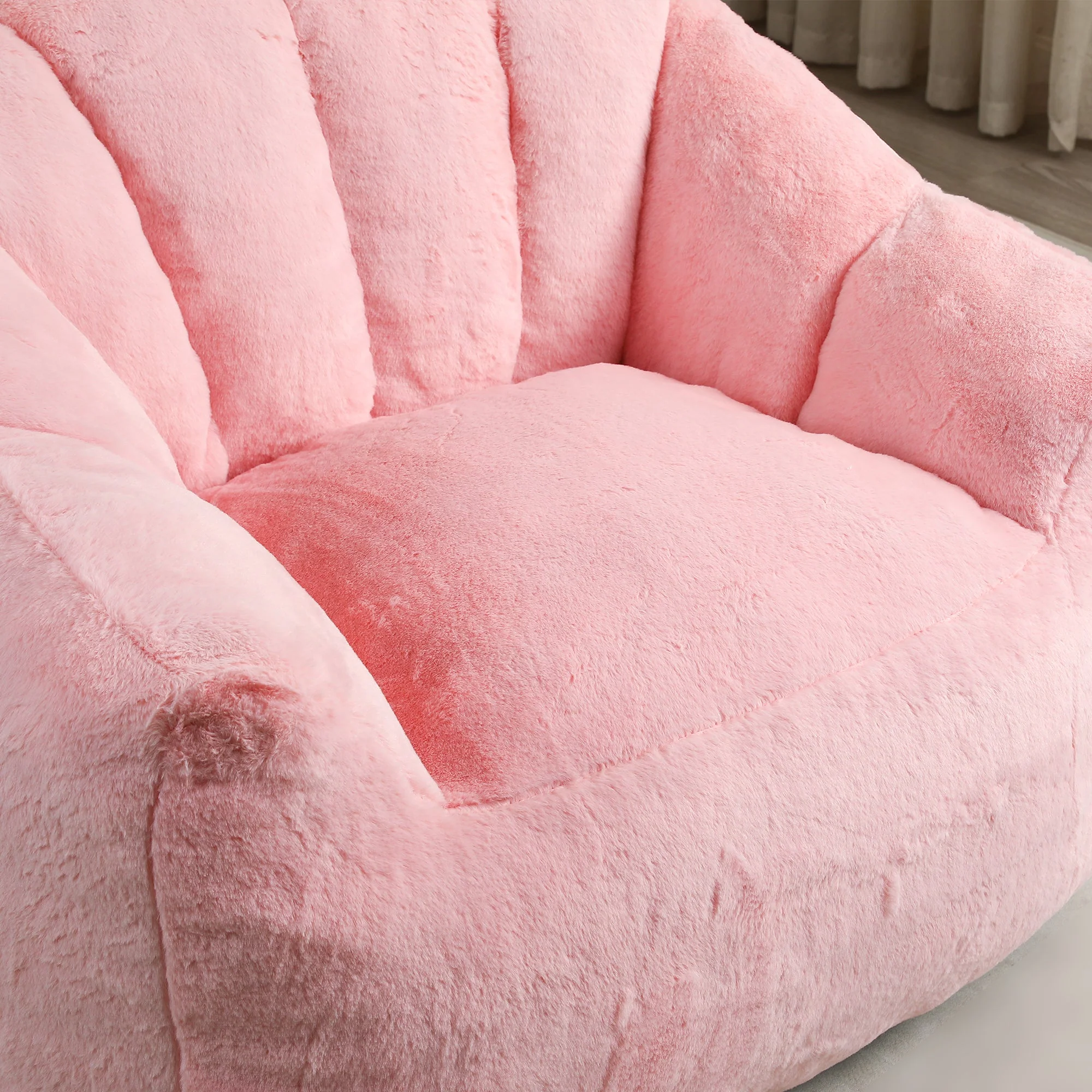 Beanbag Sofa Chair with Armrests Stuffed with High-Density Foam - Image 48