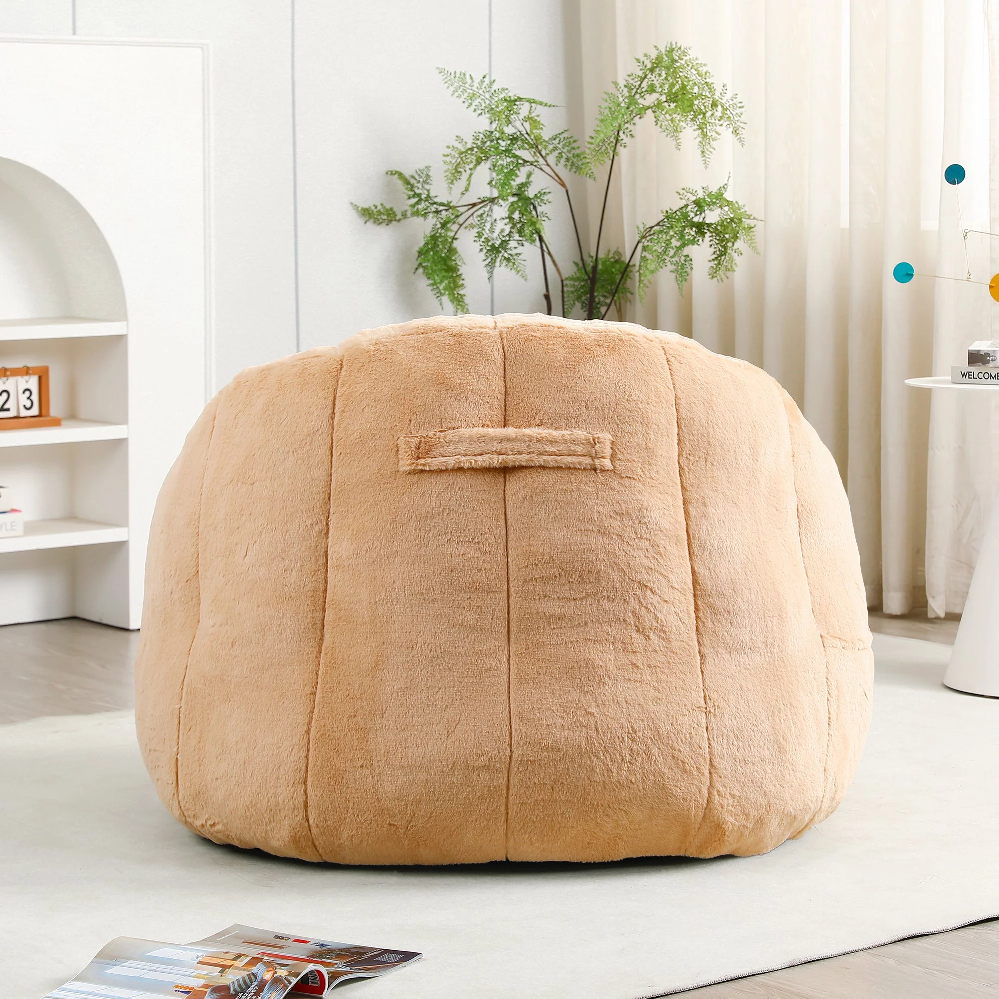 Beanbag Sofa Chair with Armrests Stuffed with High-Density Foam - Image 6