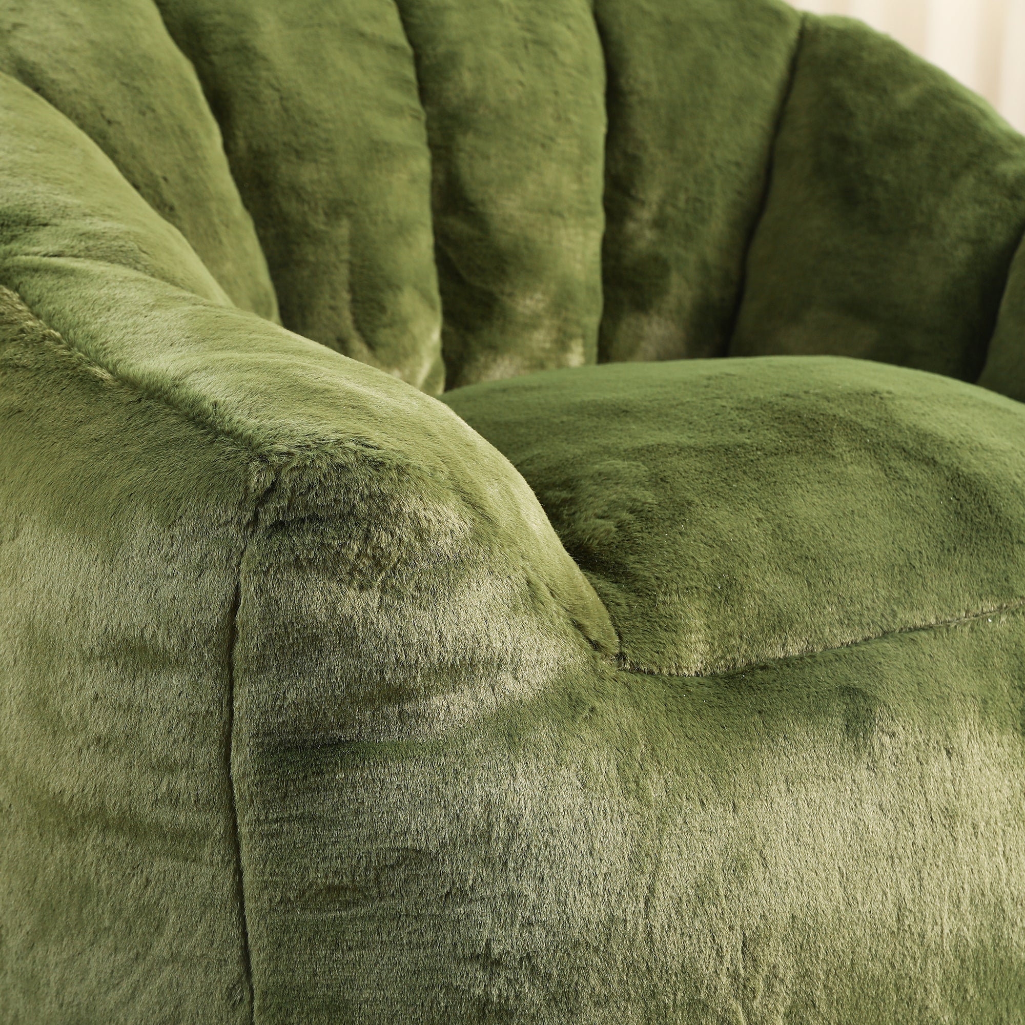 Beanbag Sofa Chair with Armrests Stuffed with High-Density Foam - Image 61