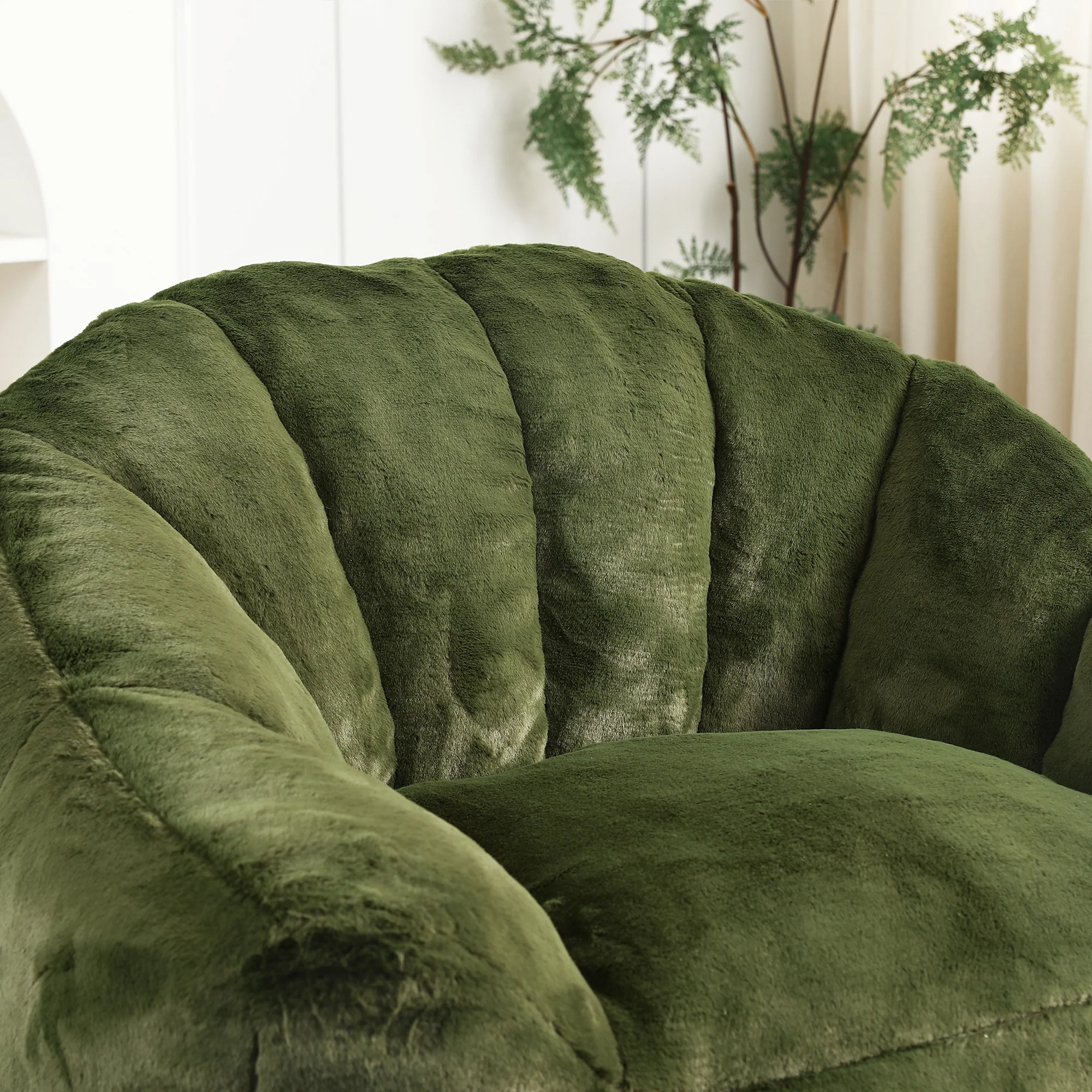 Beanbag Sofa Chair with Armrests Stuffed with High-Density Foam - Image 62