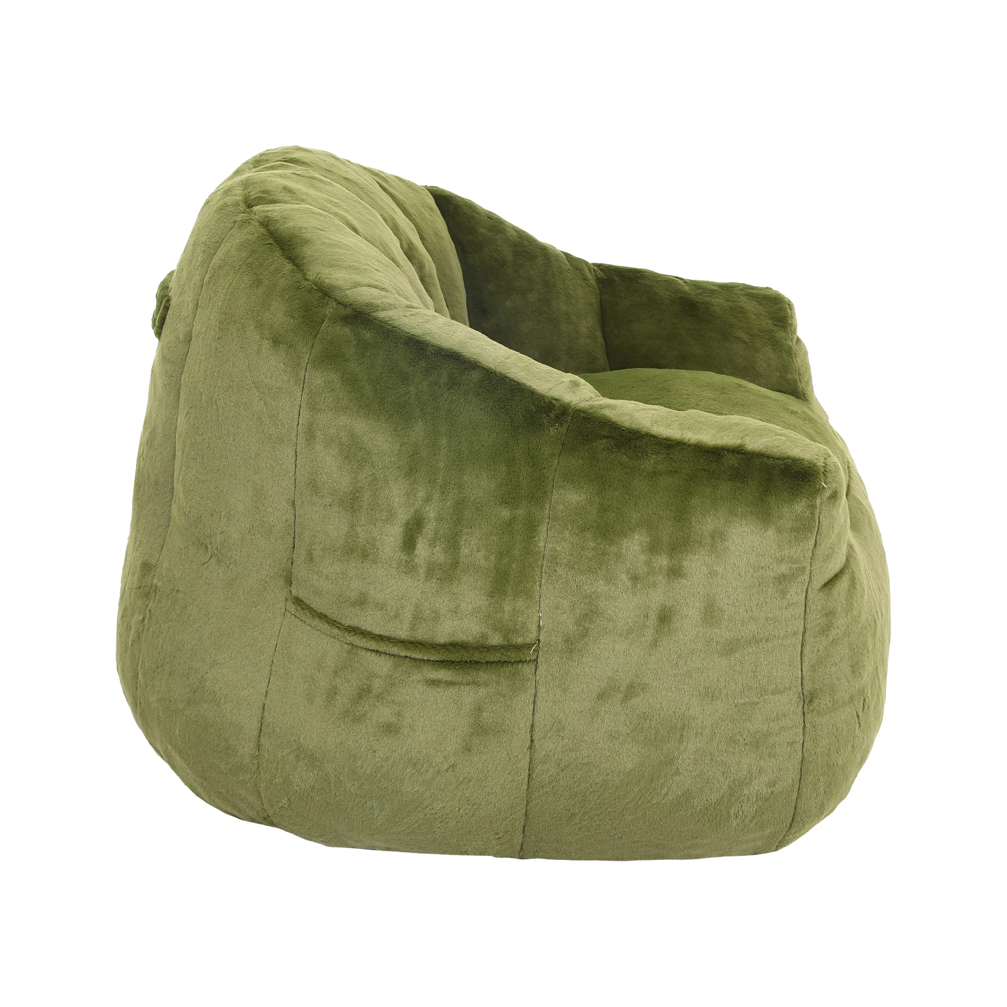 Beanbag Sofa Chair with Armrests Stuffed with High-Density Foam - Image 65