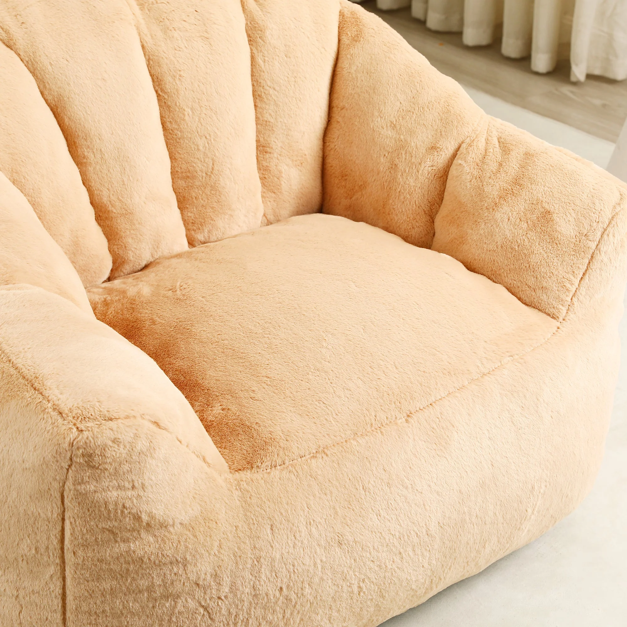 Beanbag Sofa Chair with Armrests Stuffed with High-Density Foam - Image 8