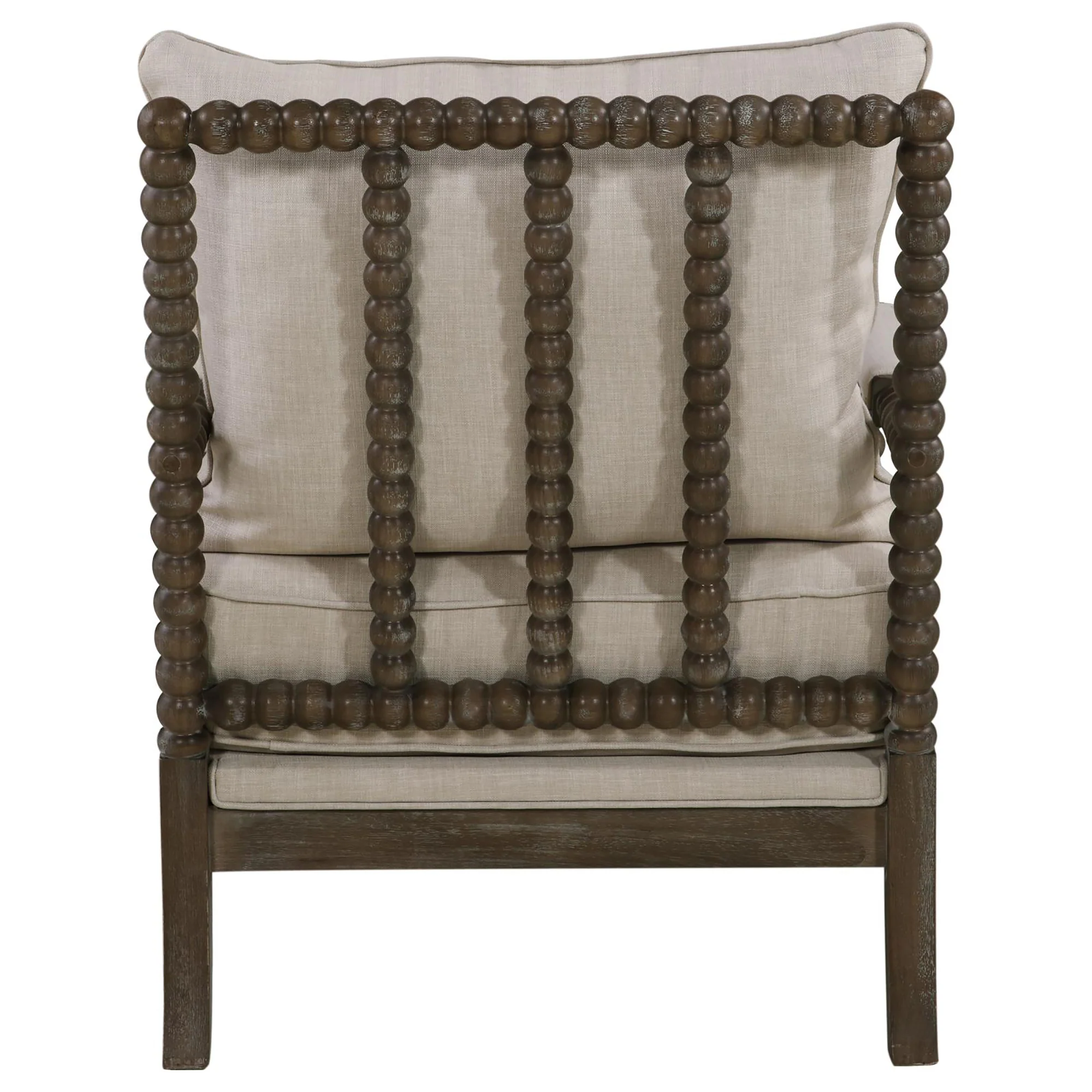 Beige and Natural Removable Back Accent Chair - Image 9