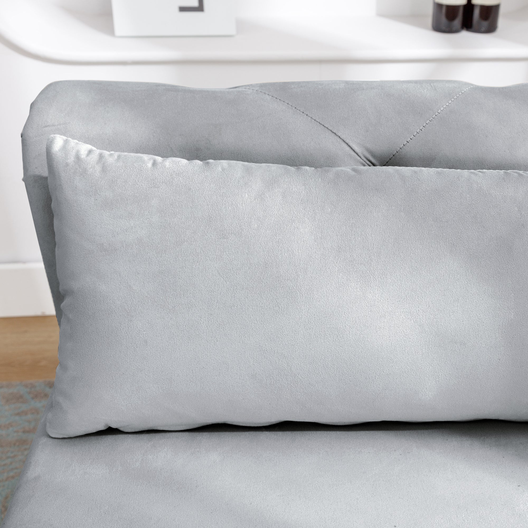 Tufted Velvet Upholstered Rolled Arm Nailhead Chaise Lounge - Image 53