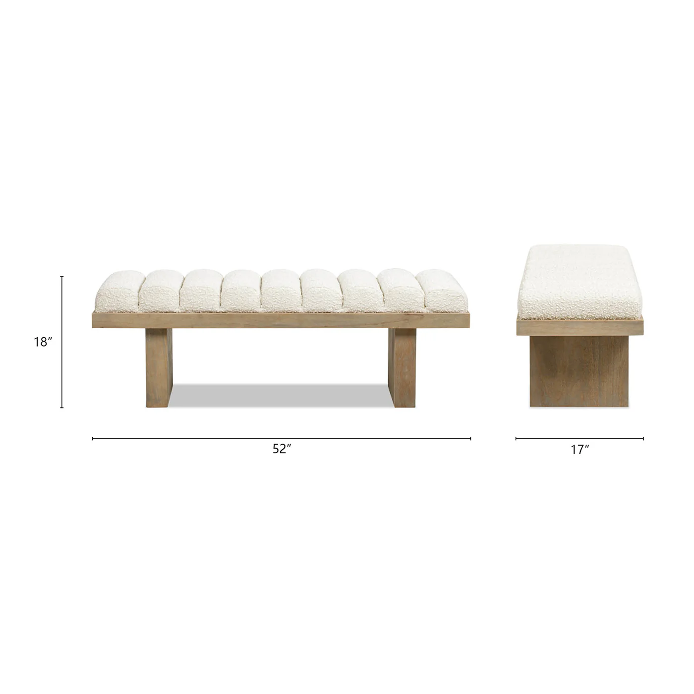 Bella Upholstered Modern Accent Bench - Image 11