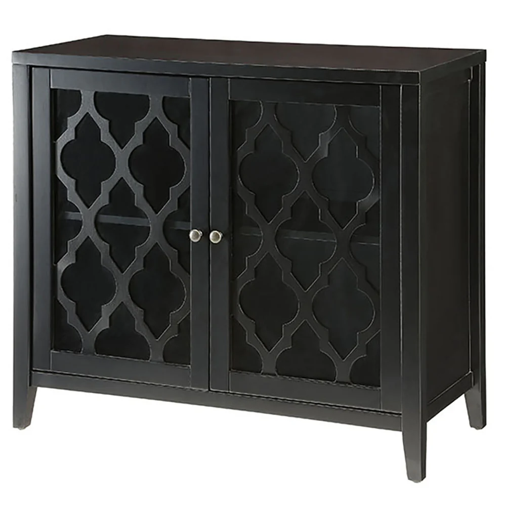 Black Console Table with Shelf Inside - Image 2