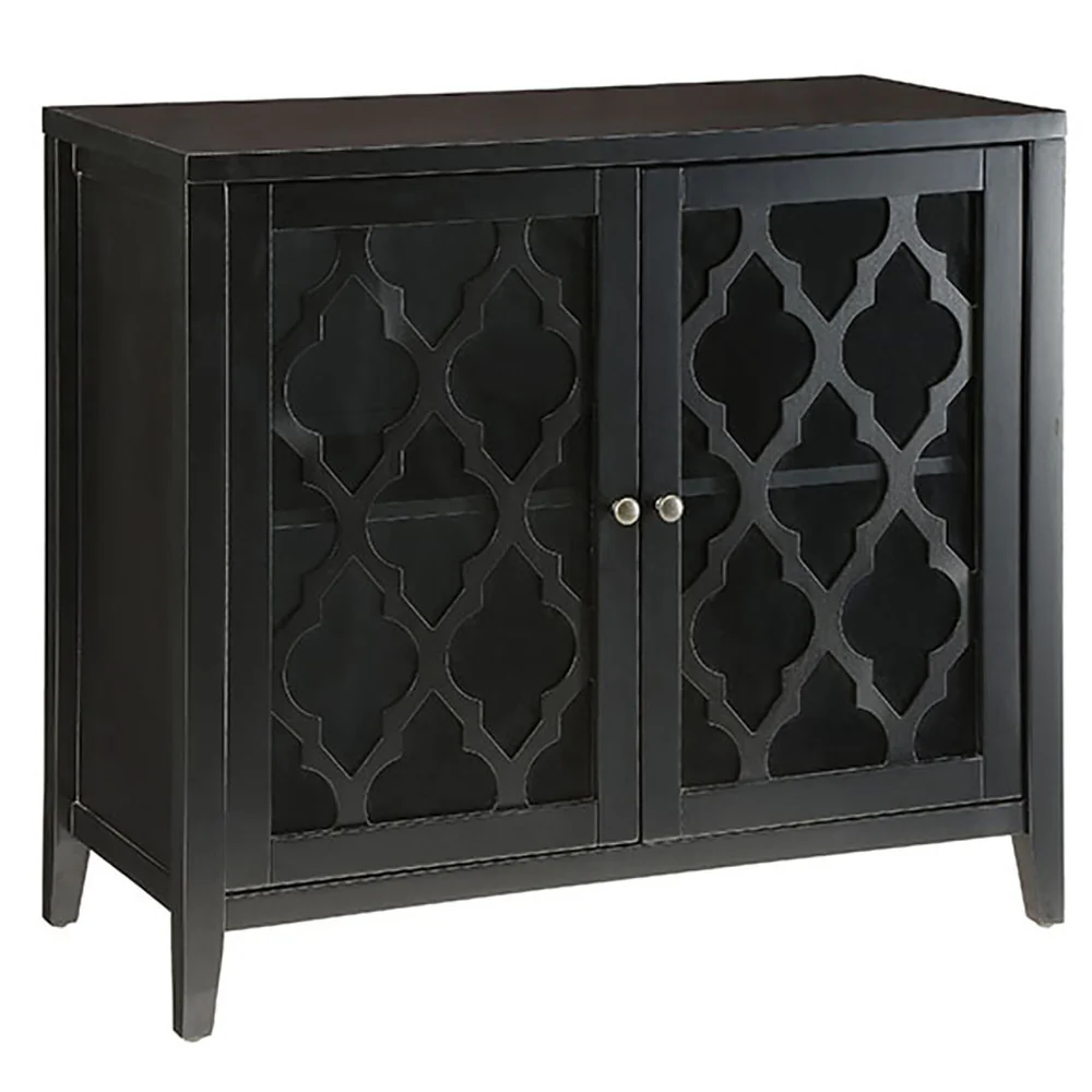 Black Console Table with Shelf Inside - Image 3