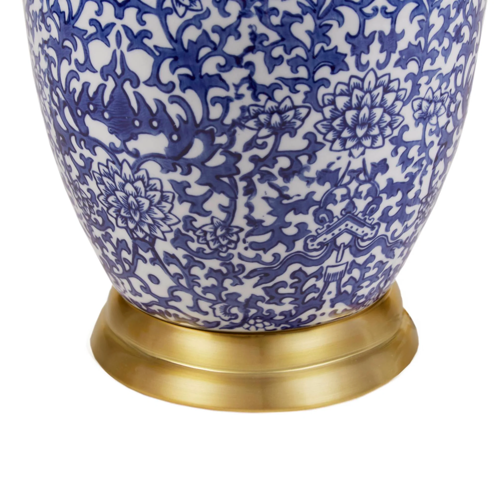 Blue Ceramic Ginger Jar Table Lamp - Image 2