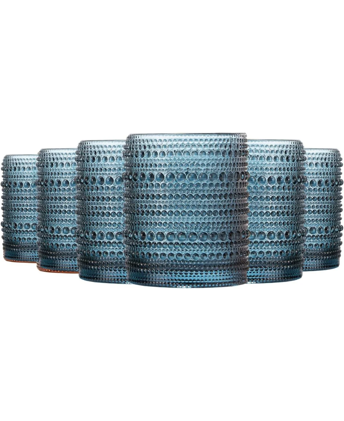 Blue Hobnail Tumblers Set of 6