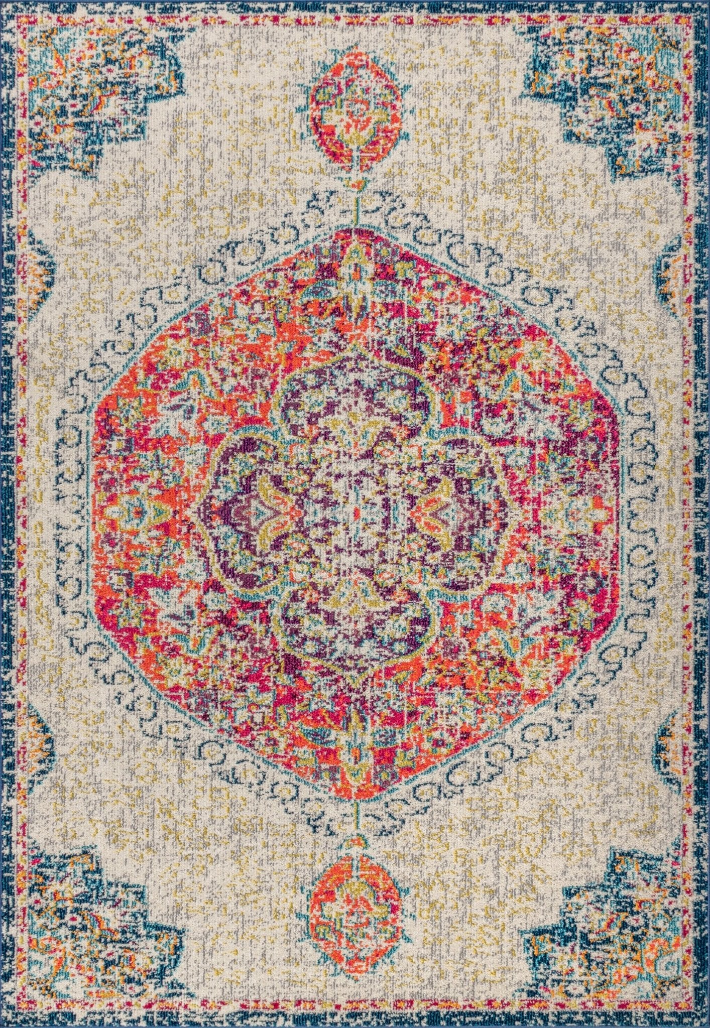 Bohemian FLAIR Boho Vintage Medallion Area Rug - Image 3