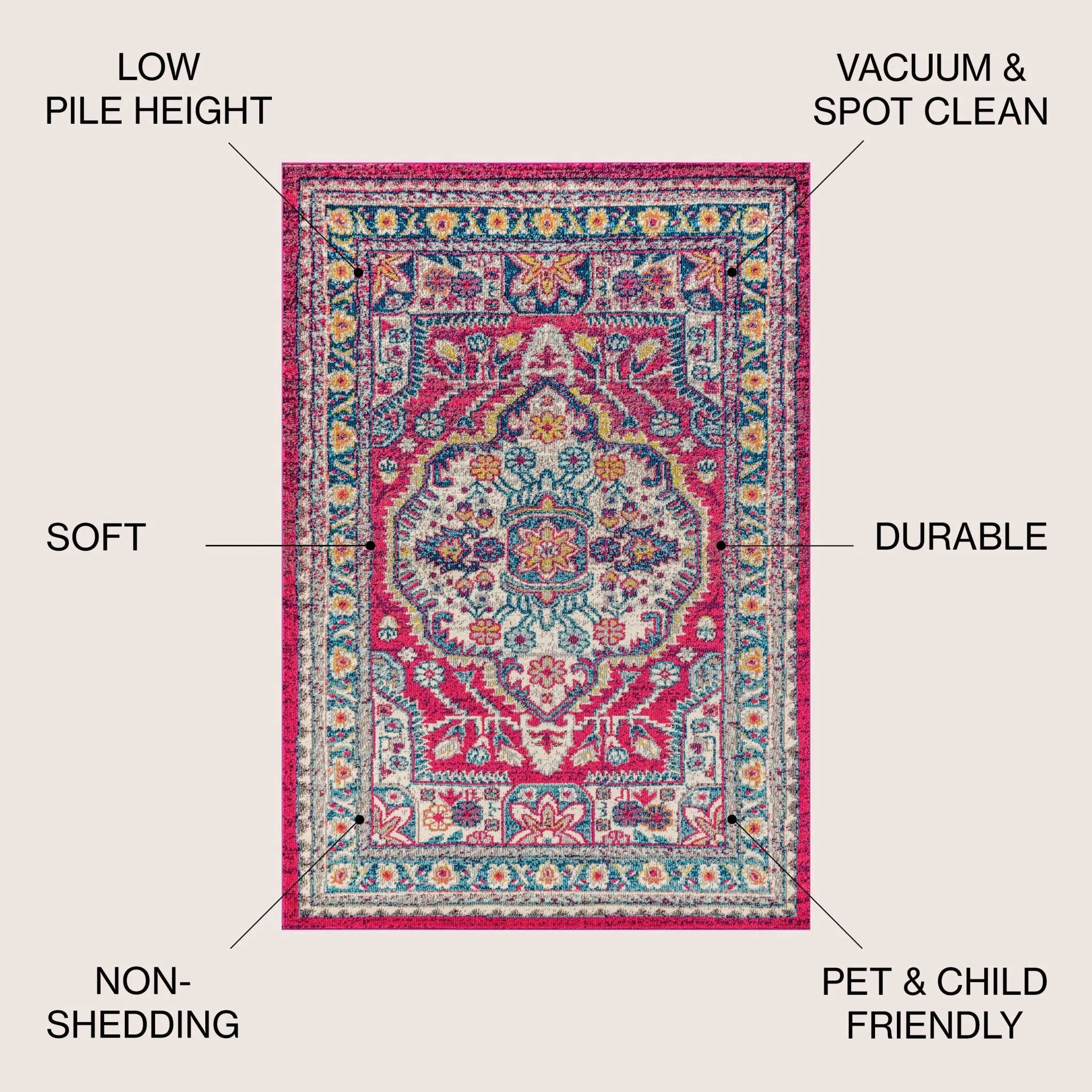 Bohemian FLAIR Boho Vintage Medallion Area Rug - Image 12