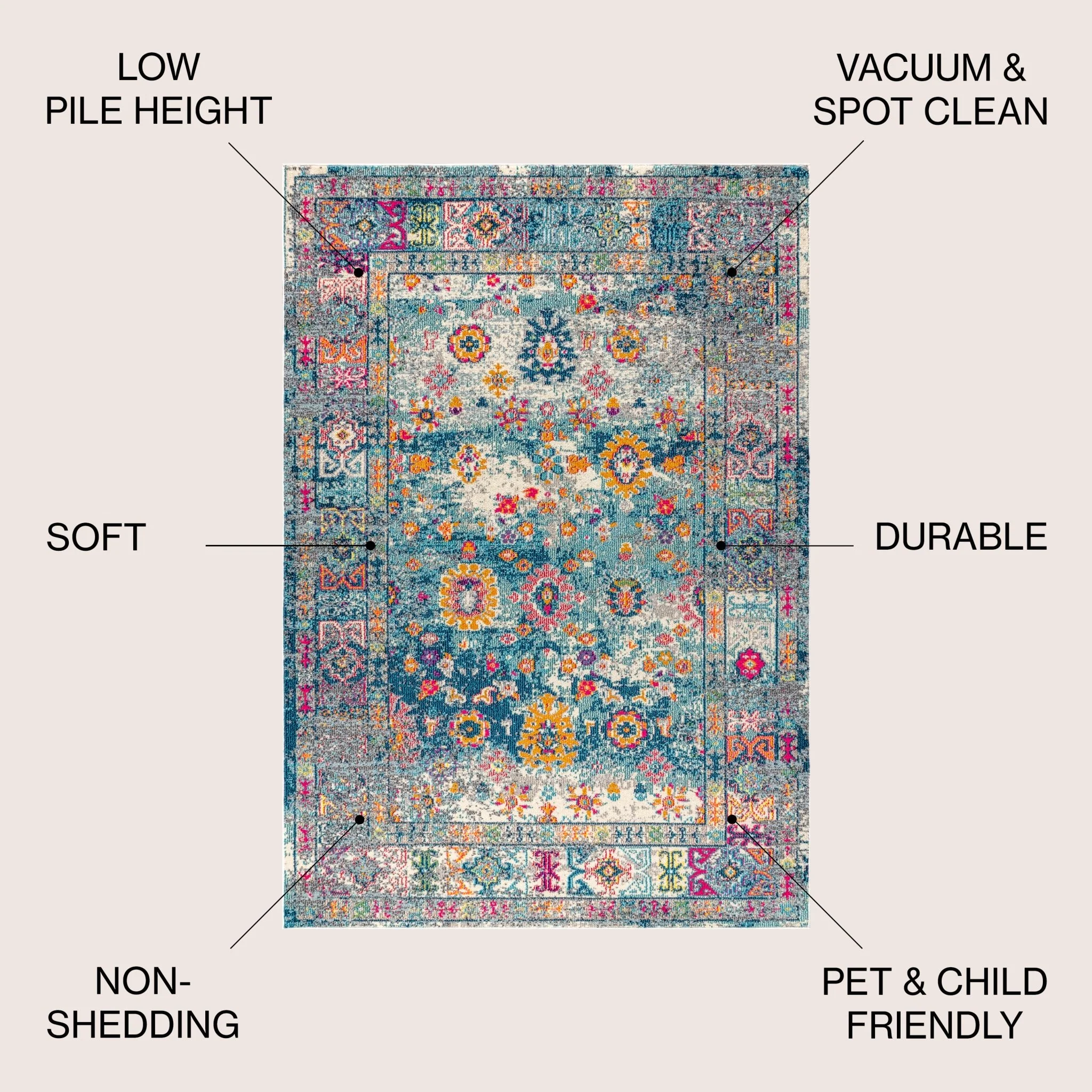 Bohemian FLAIR Boho Vintage Medallion Area Rug - Image 8