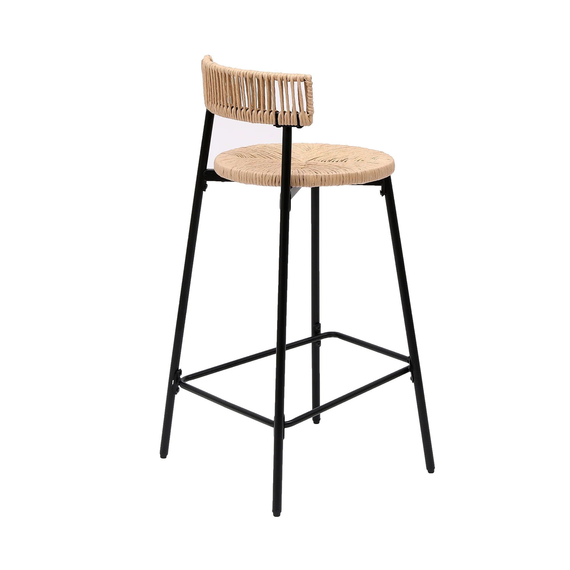 Boho Handwoven Paper Rope Counter Stools, Set of 2 - Image 23