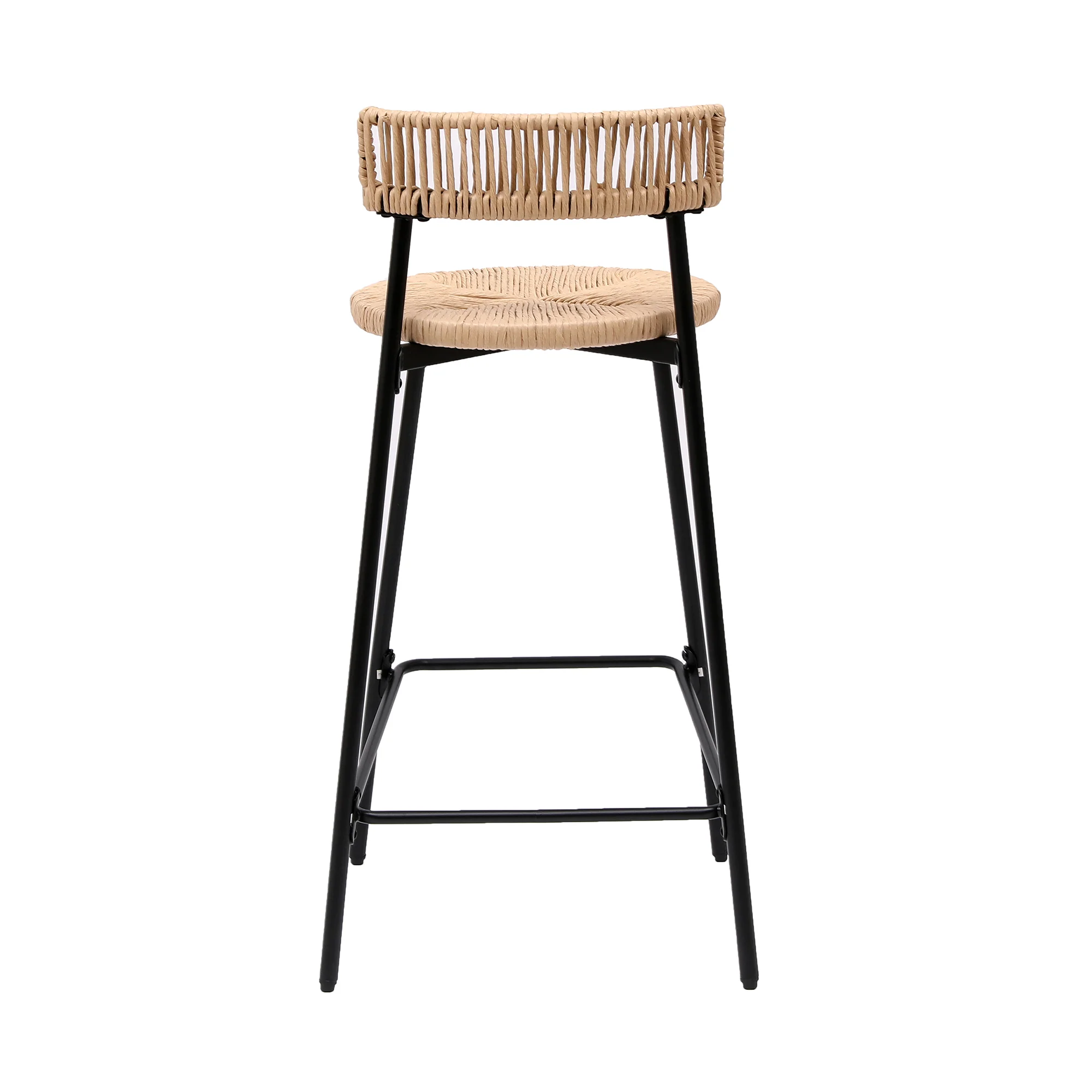 Boho Handwoven Paper Rope Counter Stools, Set of 2 - Image 24